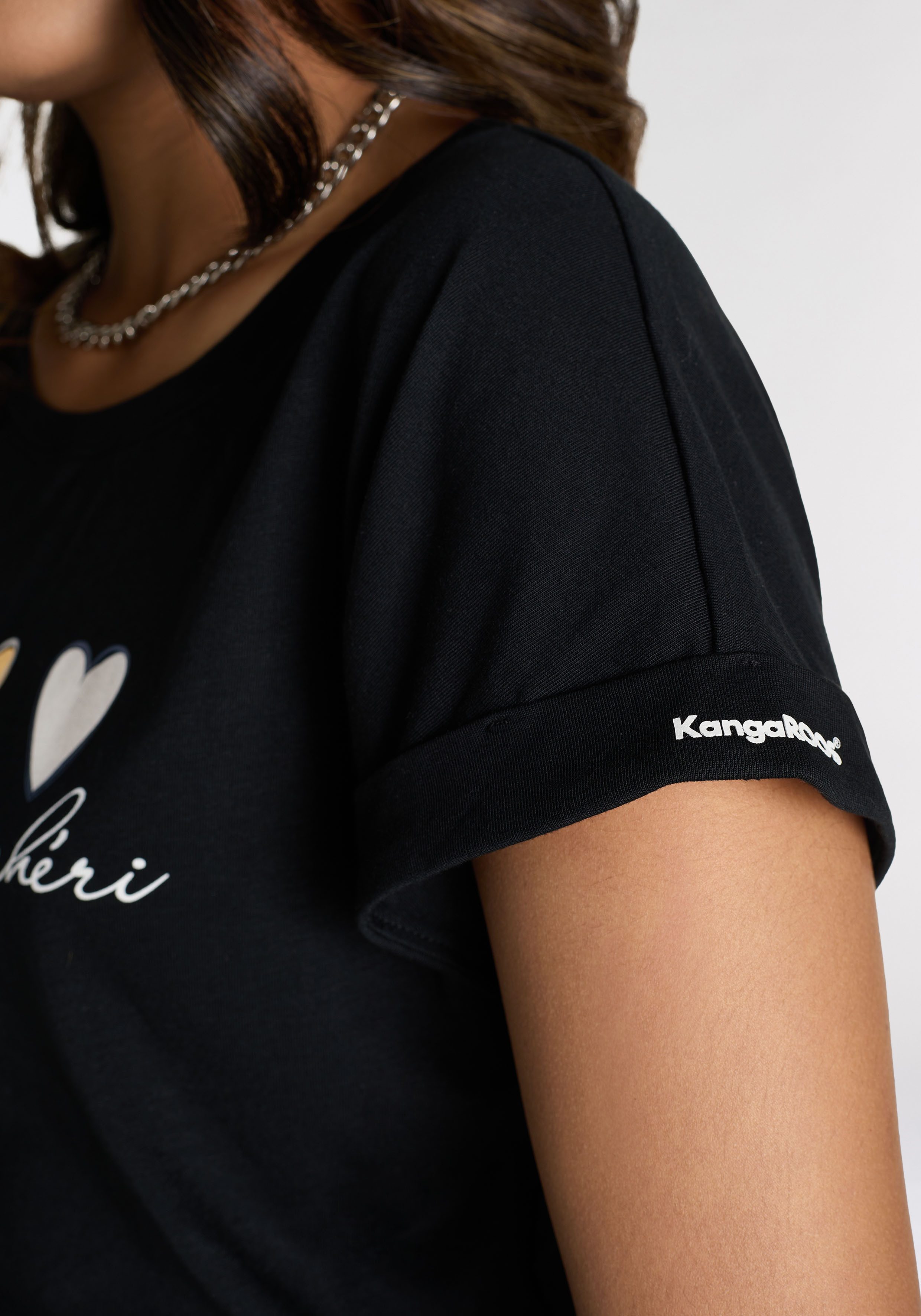KangaROOS Shirt met korte mouwen met schattige hartlogoprint