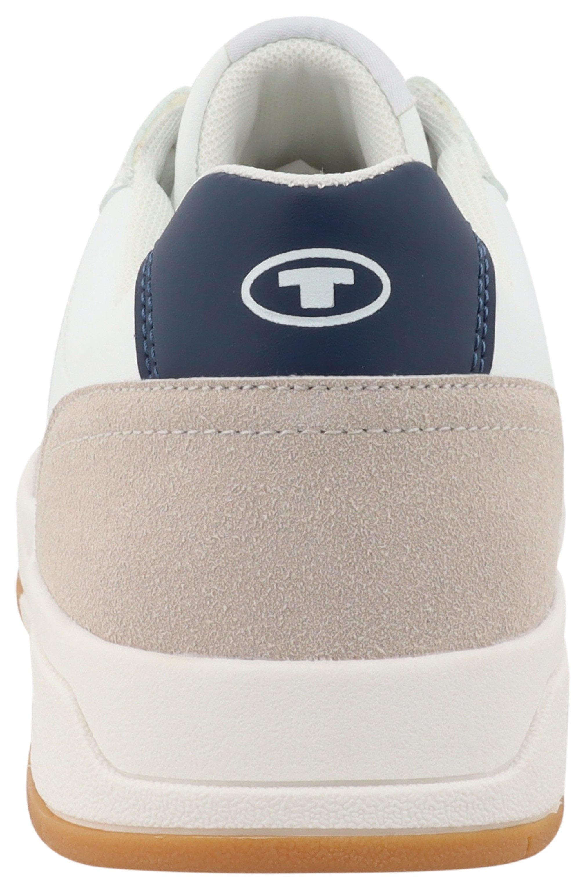 Tom Tailor Sneakers met sleehak , vrijetijdsschoen, lage schoen, veterschoen met perforatie