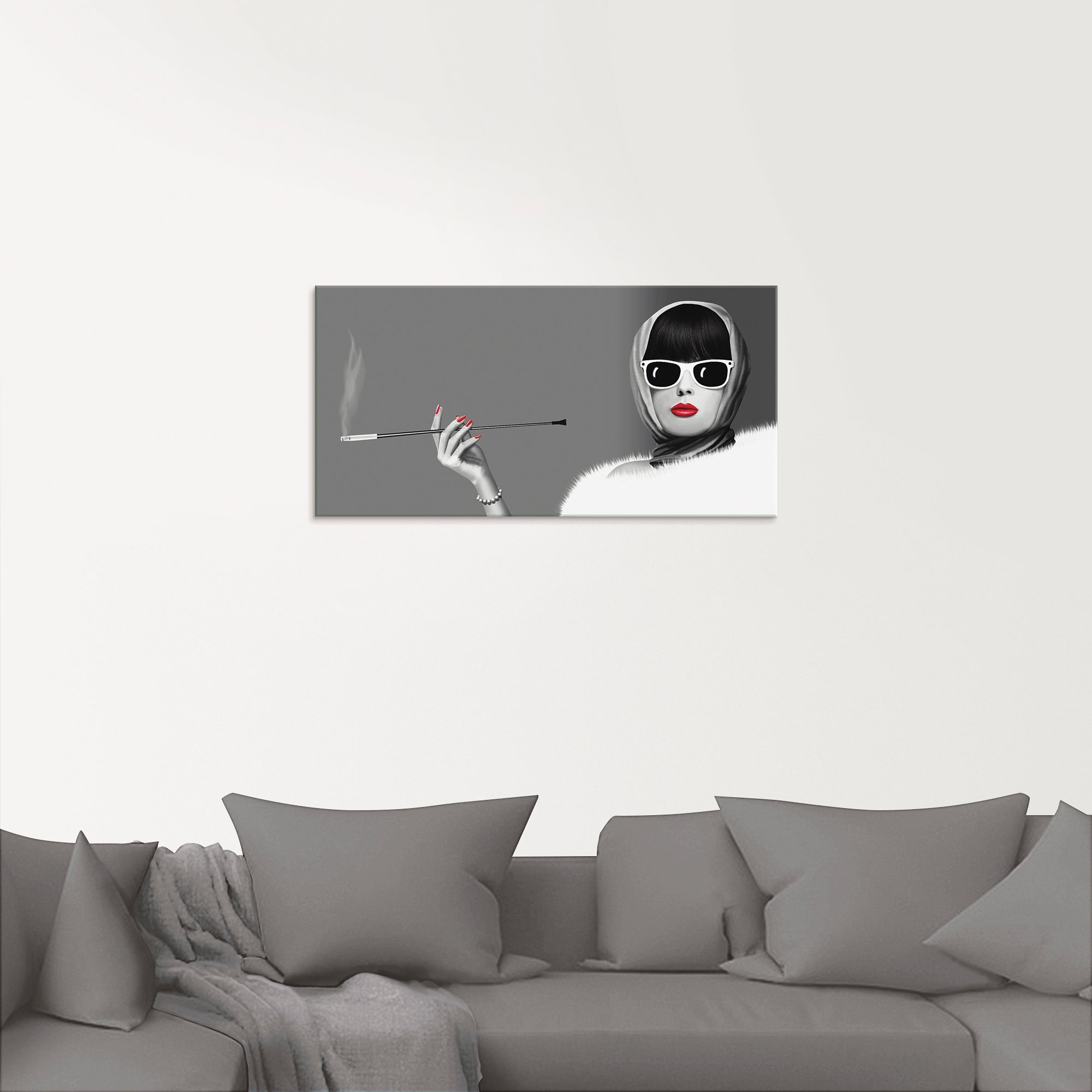 Artland Print op glas Lady elegance in verschillende maten