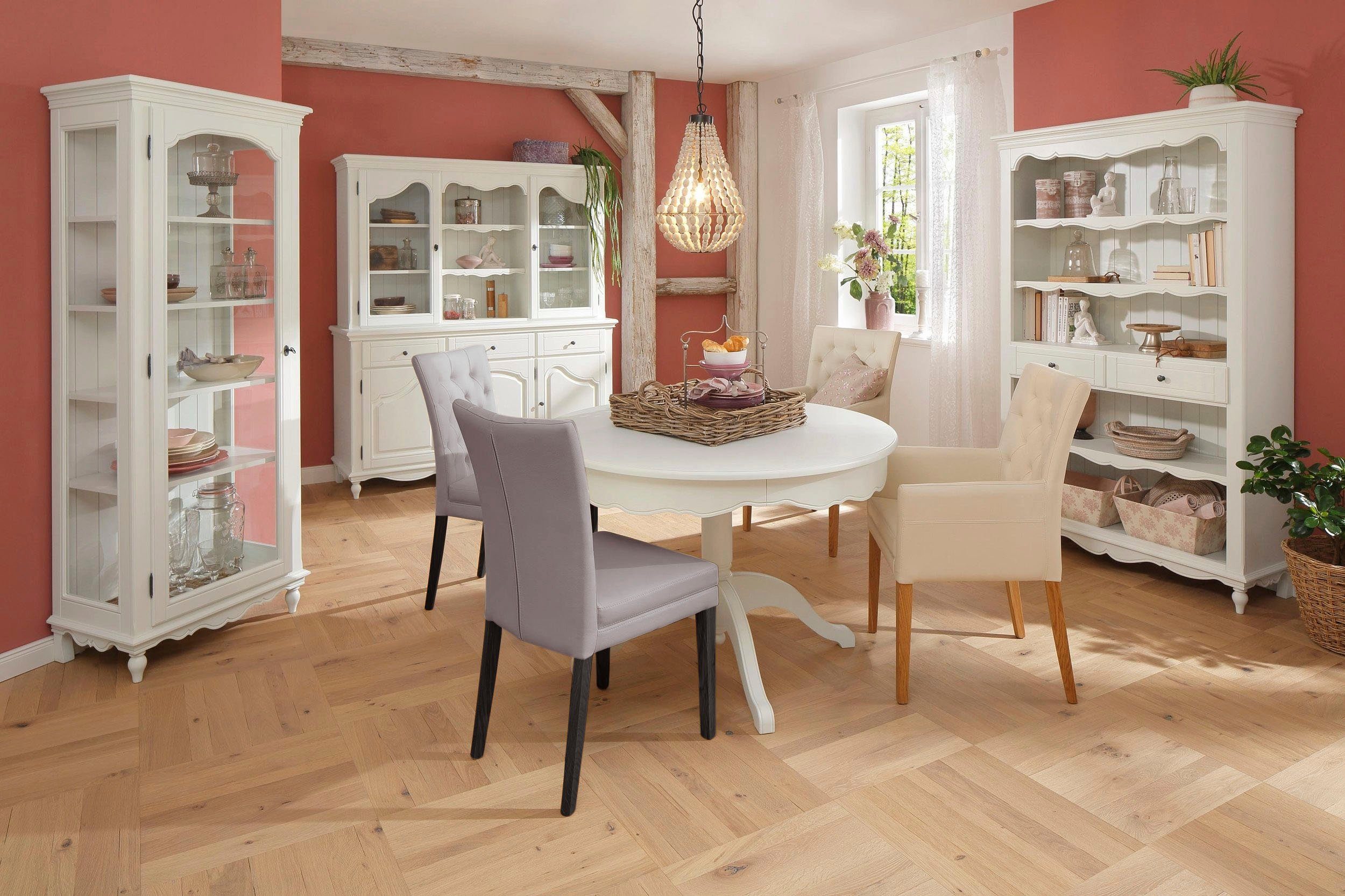 Home affaire Stoel met 4 poten Colorado Poten van beuken, wengékleurig gelakt, in set van 2, 4 of 6