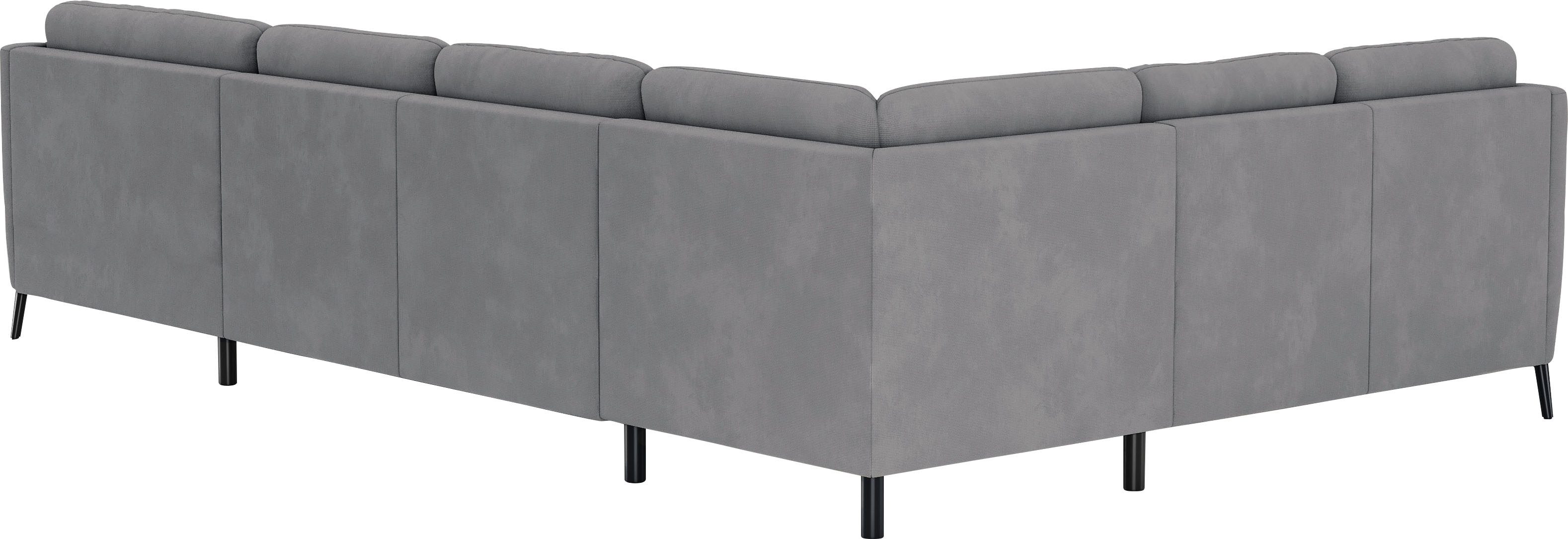 sit&more Zithoek Soul U-model optioneel met bedfunctie en bedlade of lade