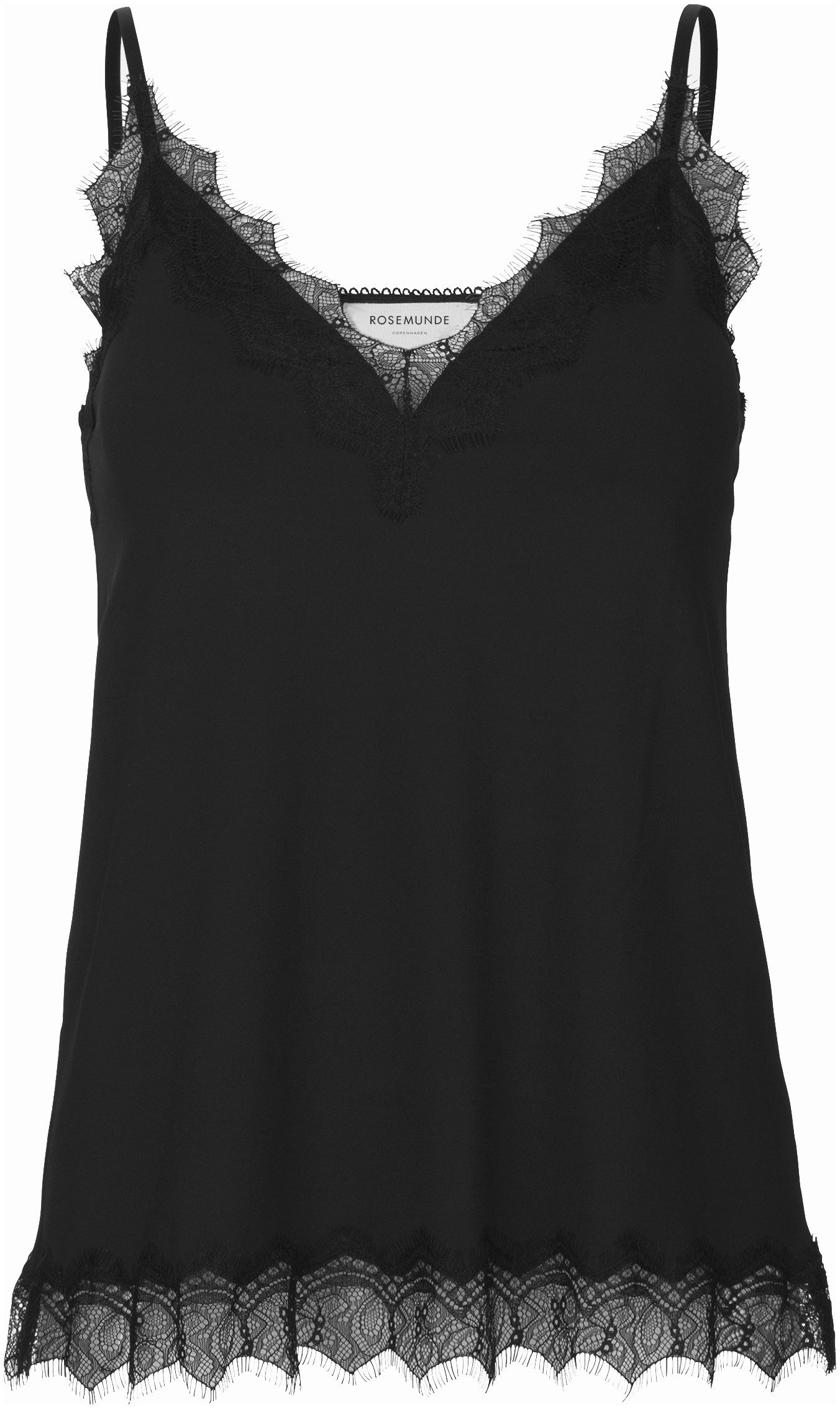 rosemunde Hemd Billie Strap Top prachtige vintage kanten afwerking aan de halslijn en zoom
