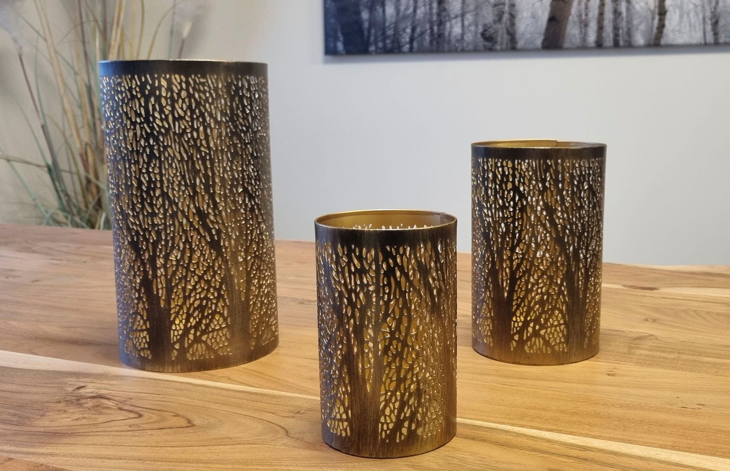 Ambiente Haus Lantaarn met kaars Lantaarn bosmotief - (H) 28 cm (1 stuk)