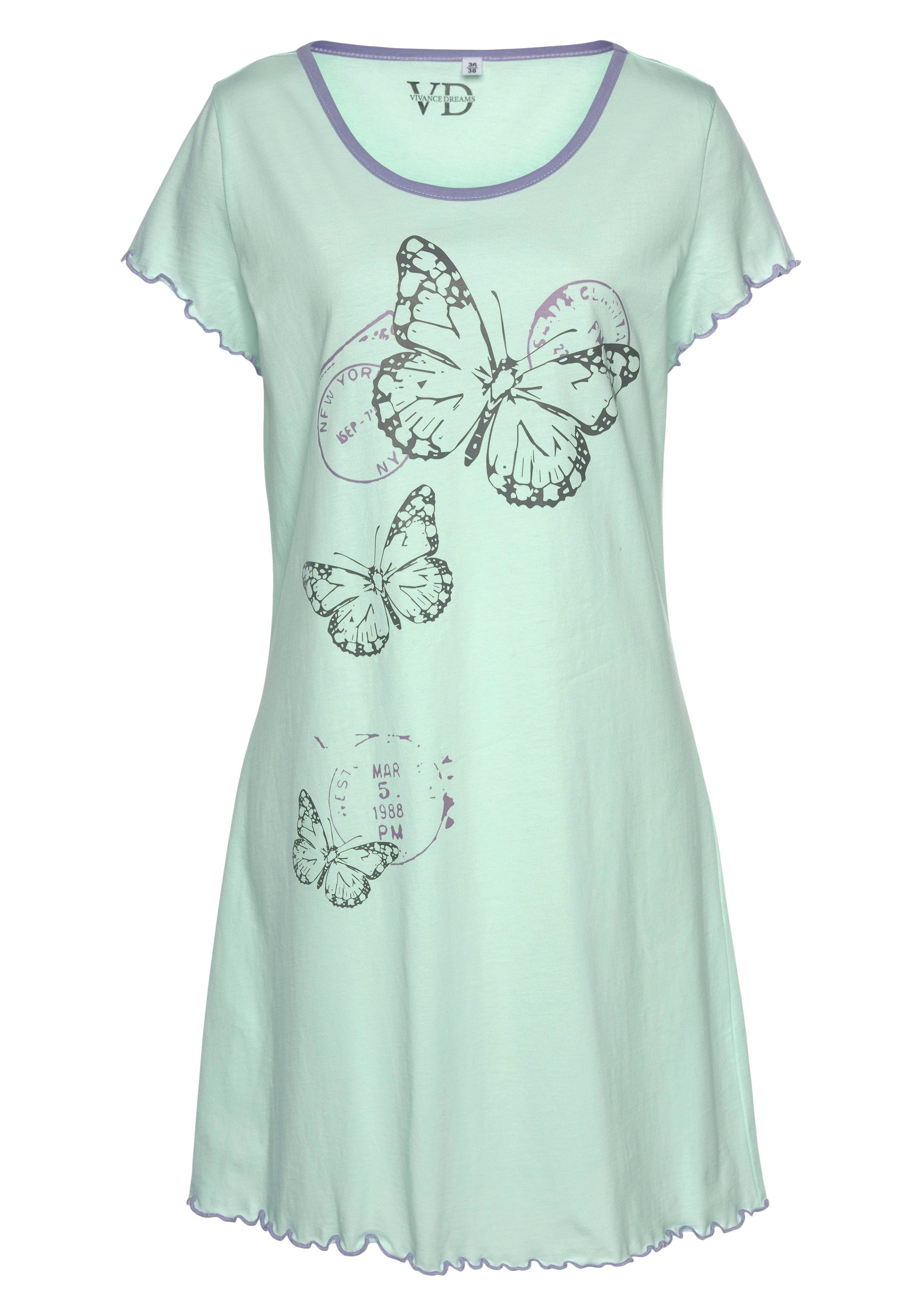 Vivance Dreams Nachthemd met vlindermotief