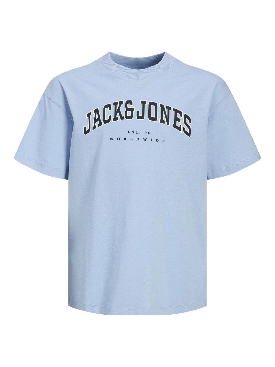 Jack & Jones Junior Shirt met ronde hals JJECALEB VARSITY TEE SS O-NECK NOOS JNR