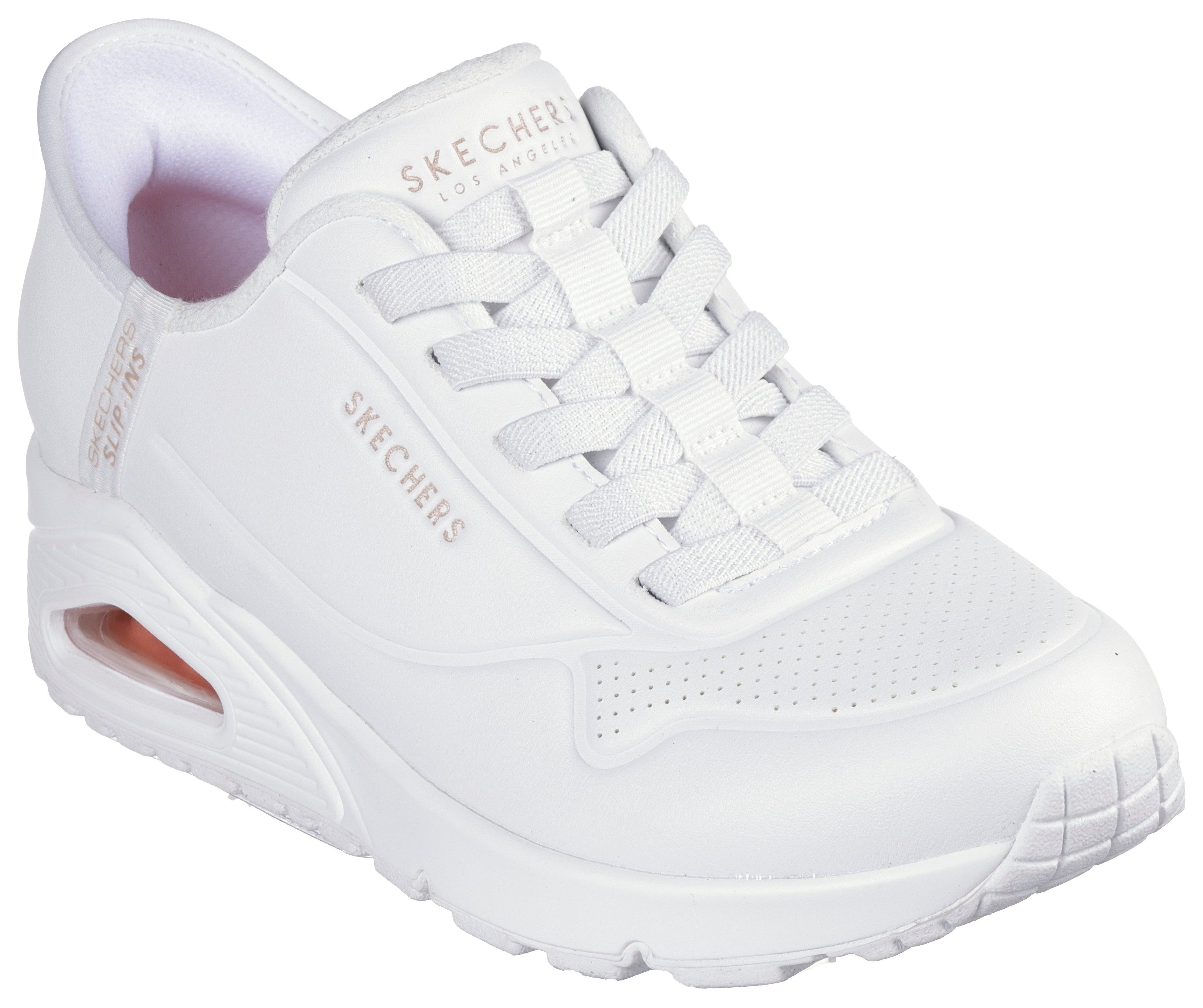 Skechers Slip-on sneakers Uno - Easy Air , instapschoen, slippers, plateausneaker met sleehak dames lage sneakers maat 40 EU wit