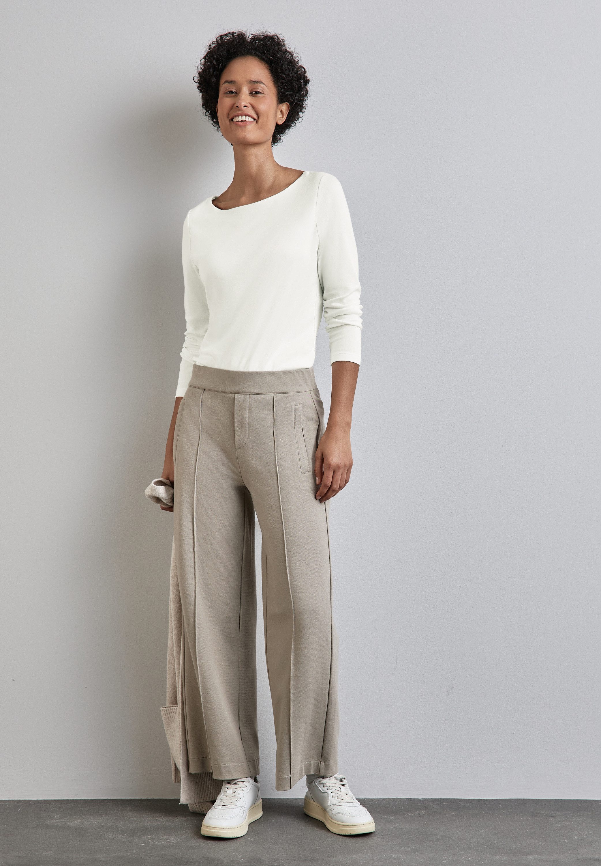 STREET ONE Shirt met lange mouwen Style Lanea met boothals