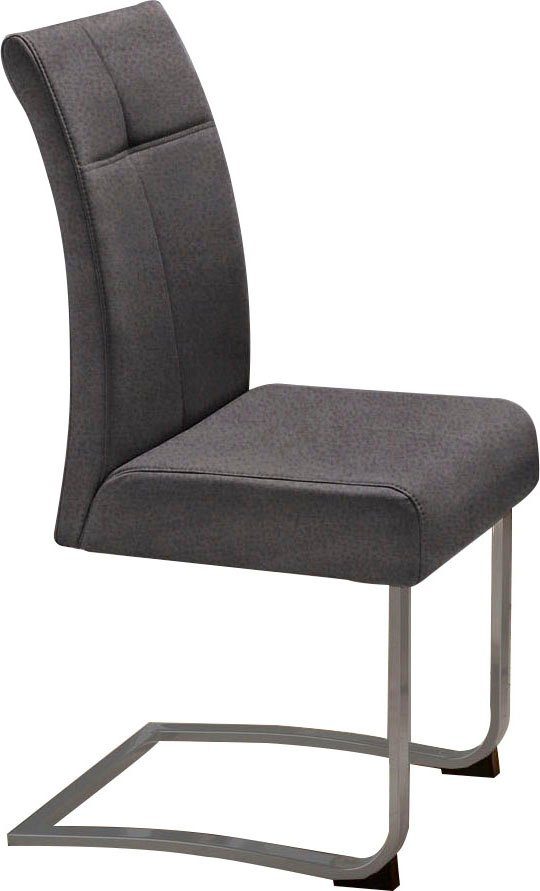 Home affaire Vrijdragende stoel RAB Bekleding in verschillende kwaliteiten, maximaal vermogen 120 kg, frame gepoedercoate chroom-look (set, 2 stuks)
