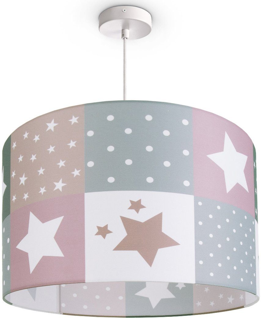 Paco Home Hanglamp Cosmo 345 Kinderlamp plafondlamp LED kinderkamer lamp sterren-motief E27