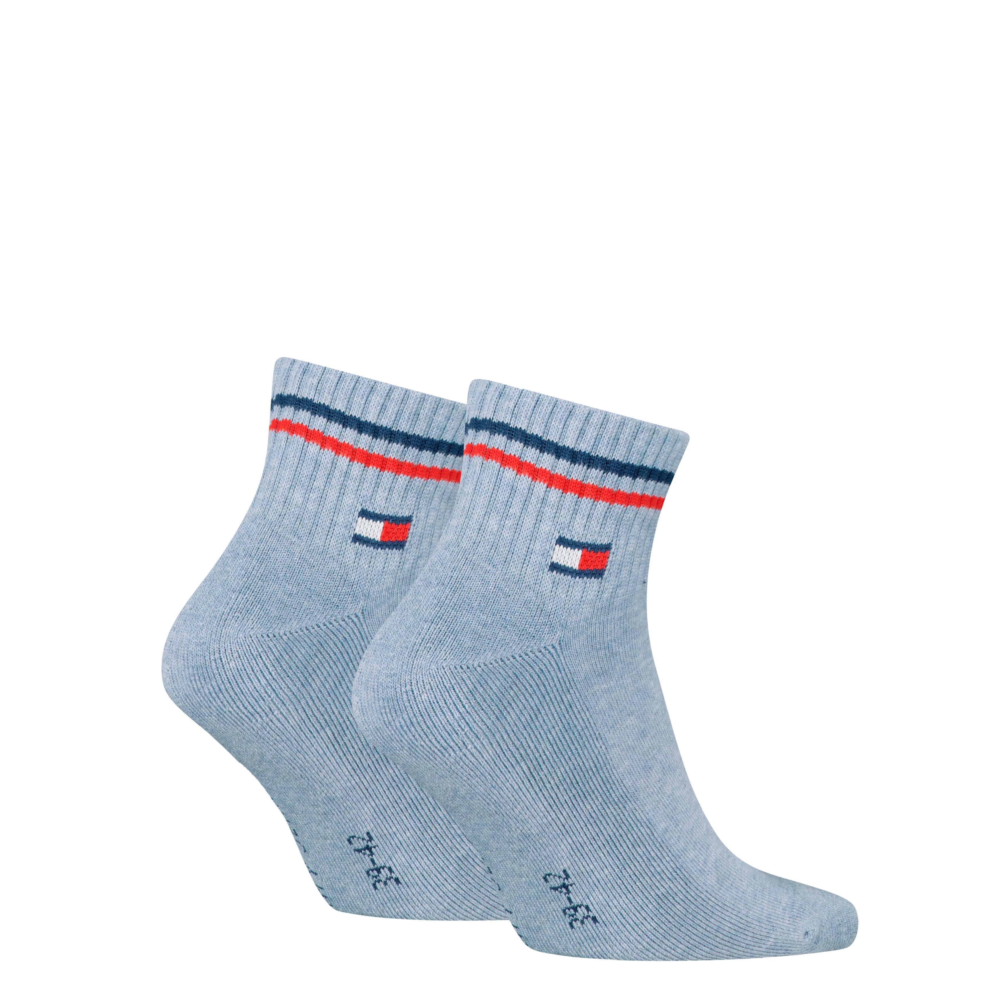 Tommy Hilfiger Korte sokken TH UNI TJ QUARTER 2P ICONIC Half-terry zool voor extra comfort (2 paar)