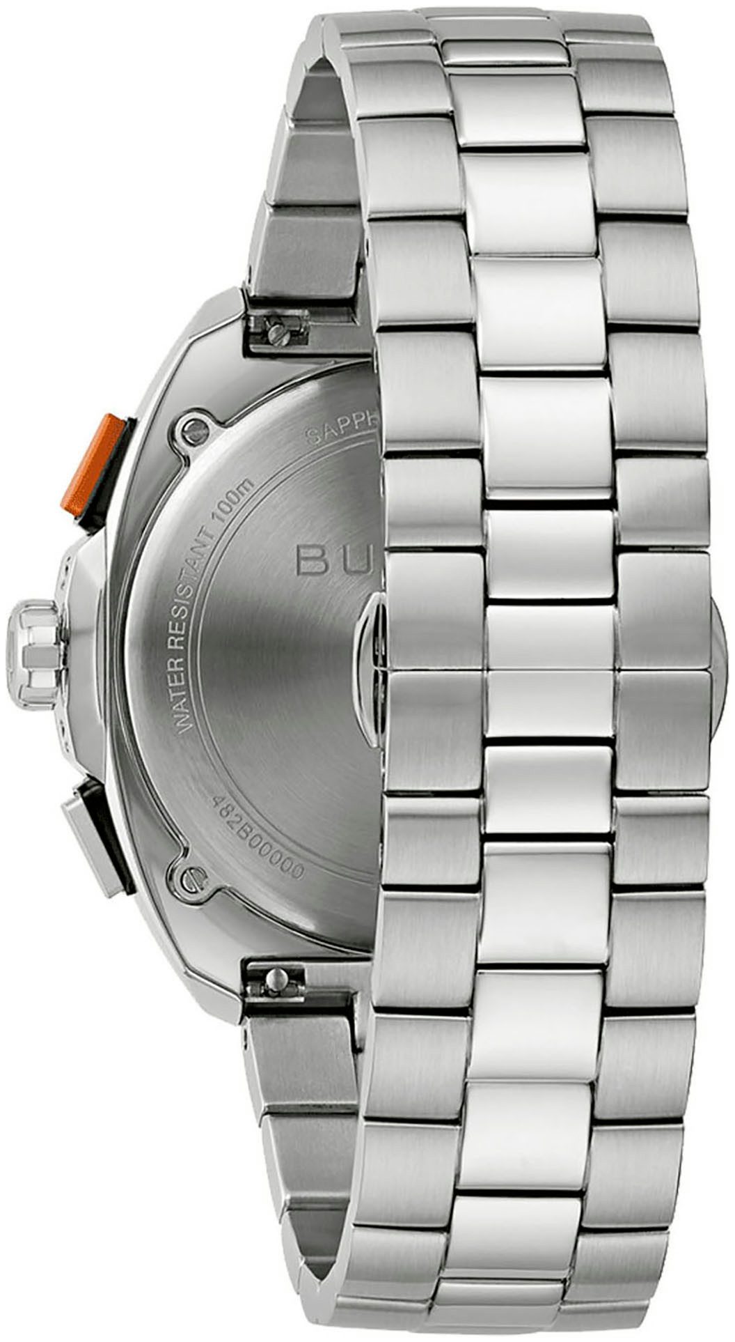 Bulova Chronograaf Racer Horloge, quartz, herenhorloge, saffierglas, leren band