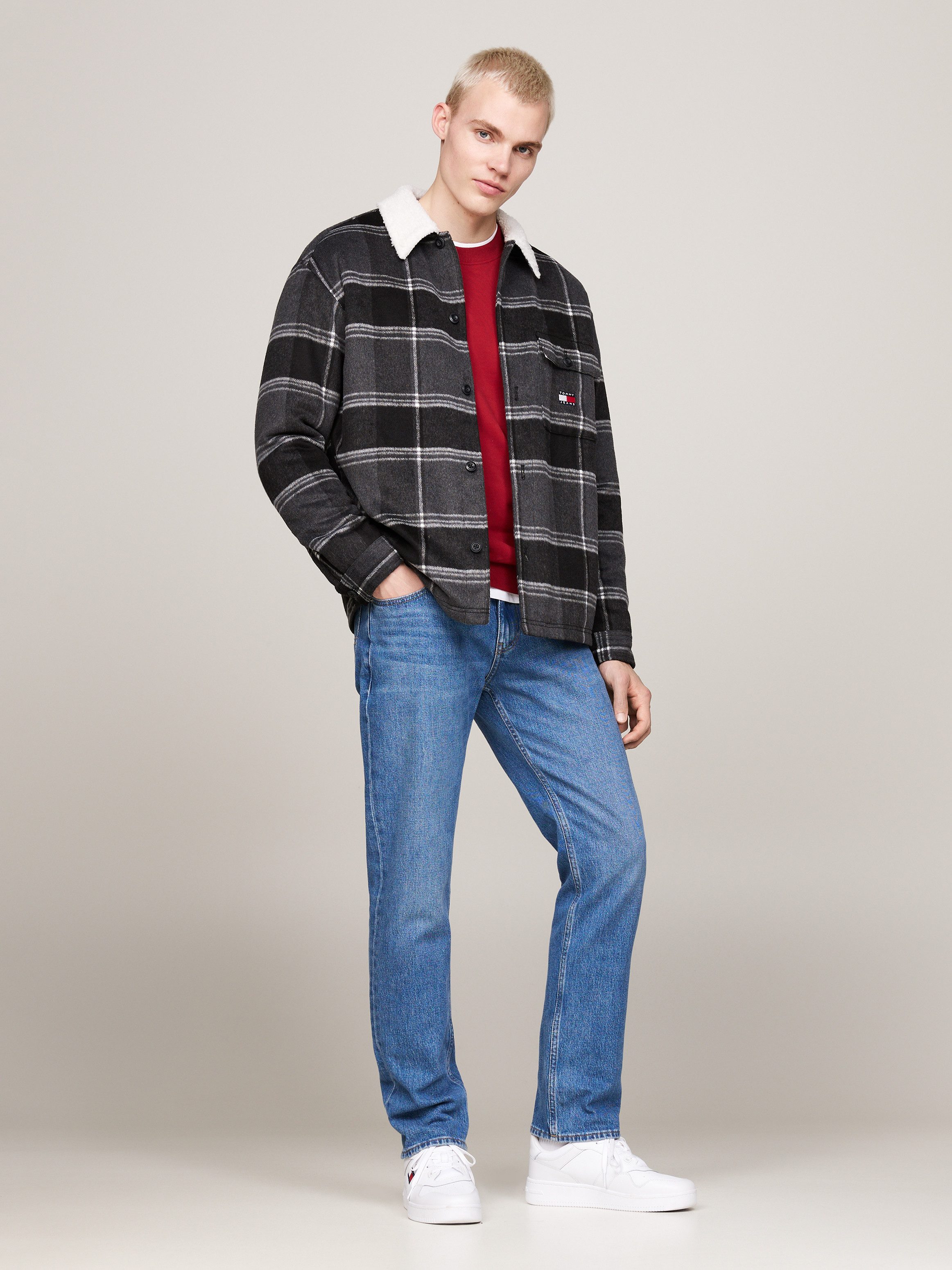 TOMMY JEANS Overhemdjasje TJM CHECK SHERPA OVERSHIRT EXT
