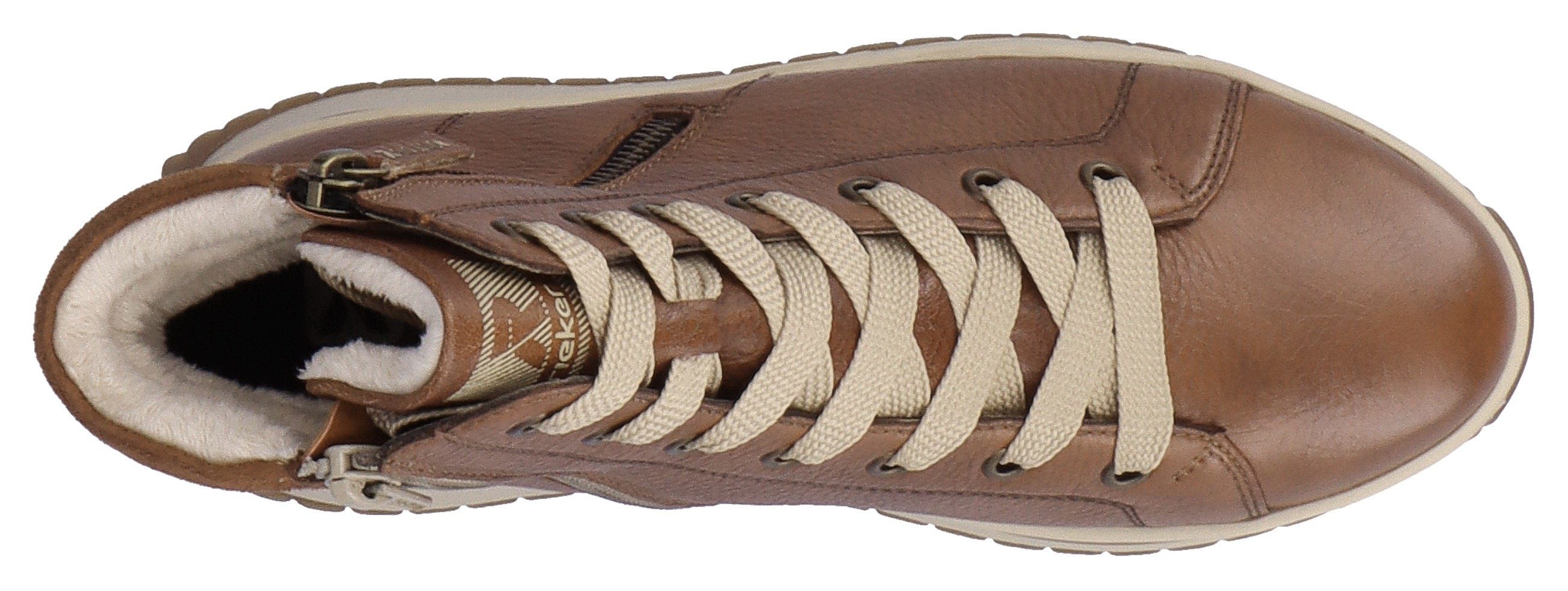 Rieker EVOLUTION Hoge veterschoenen , plateaulaarsjes, high top sneakers with two zippers