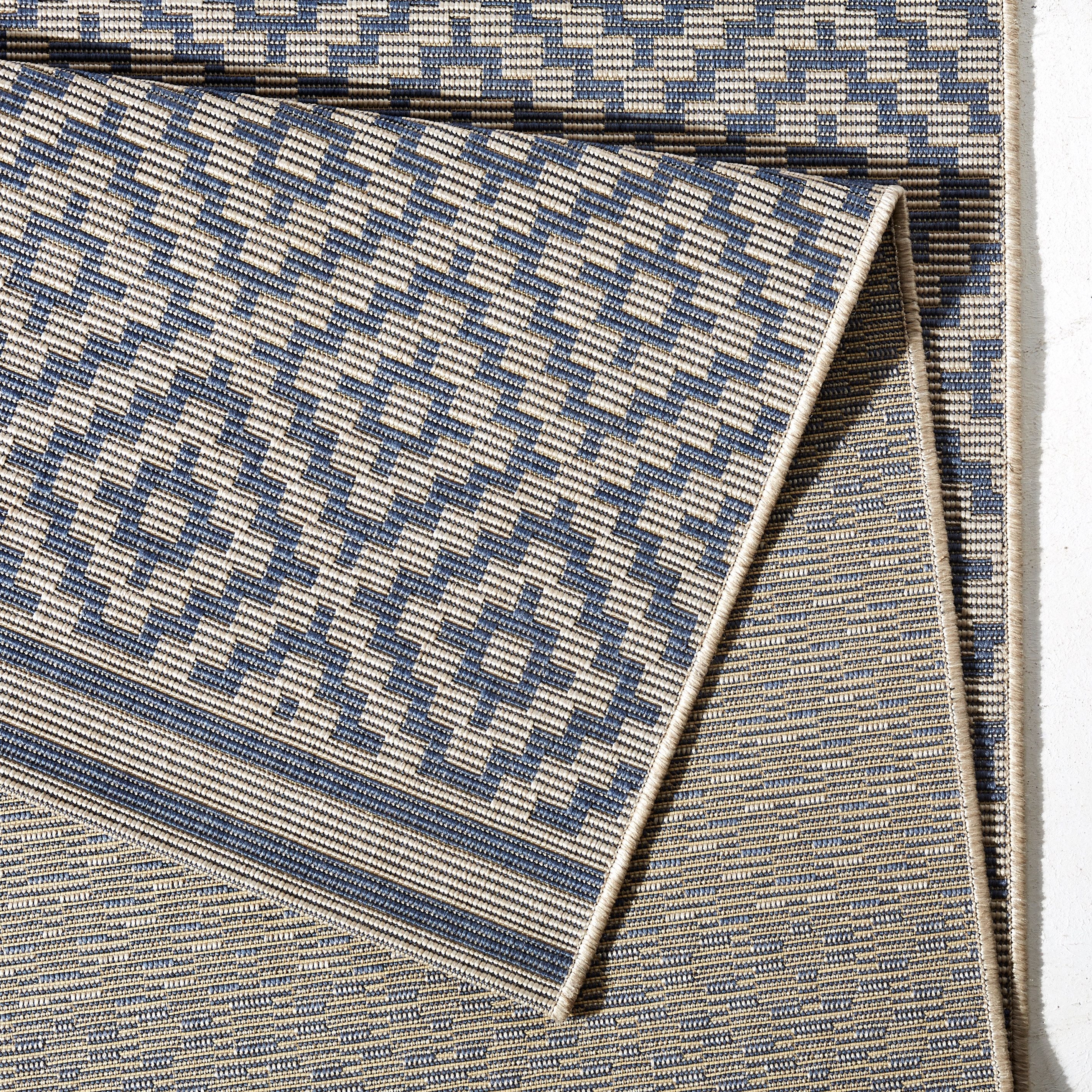 NORTHRUGS Vloerkleed Ruit Binnen- en buitengebruik, weerbestendig, balkon, loper, woonkamer, terras, ruit