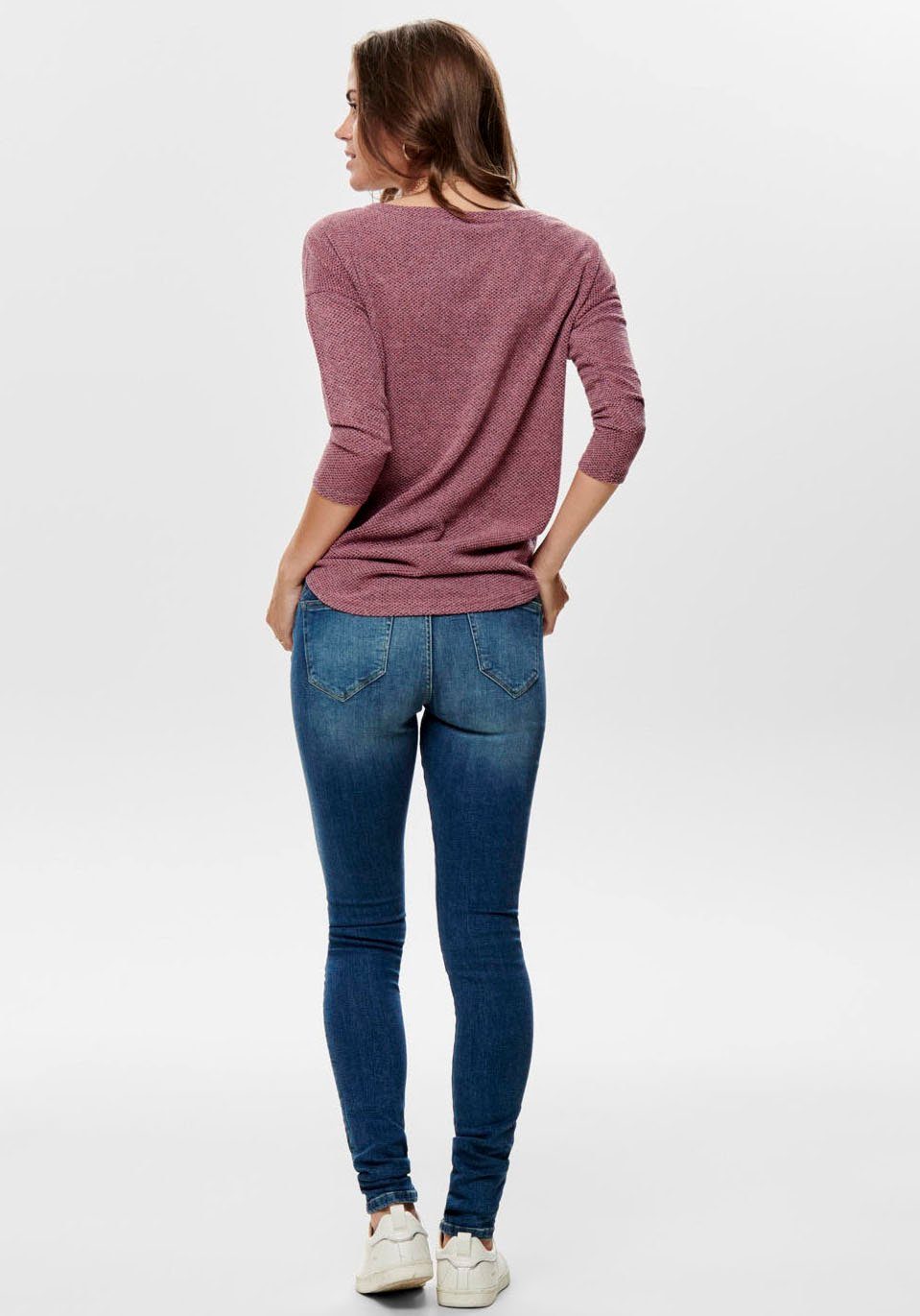 Only Shirt met 3/4-mouwen ONLALBA 3/4 TOP JRS NOOS