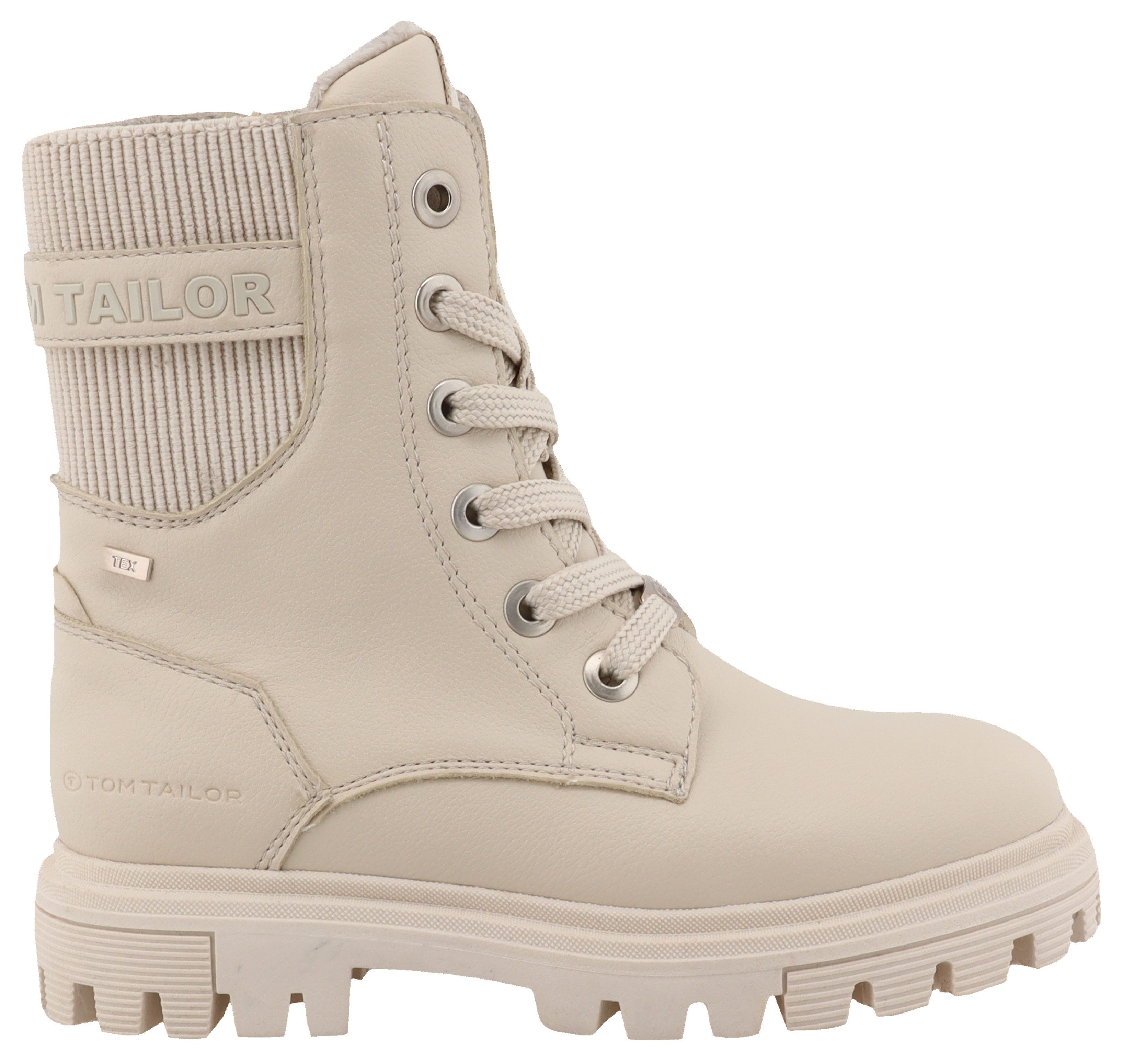 Tom Tailor Winterlaarzen , veterenkellaars, winterenkellaars met tex-membraan, comfortabele vorm