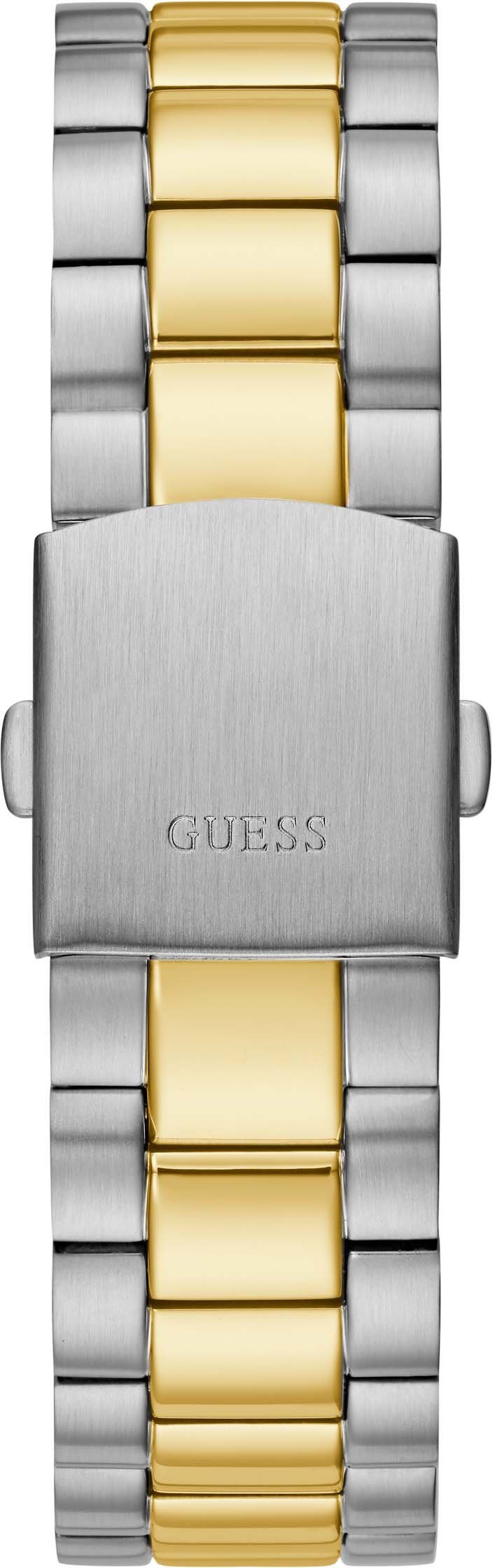 Guess Kwartshorloge CONNOISSEUR Armbandhorloge, herenhorloge, datum, weekdag, roestvrijstalen band