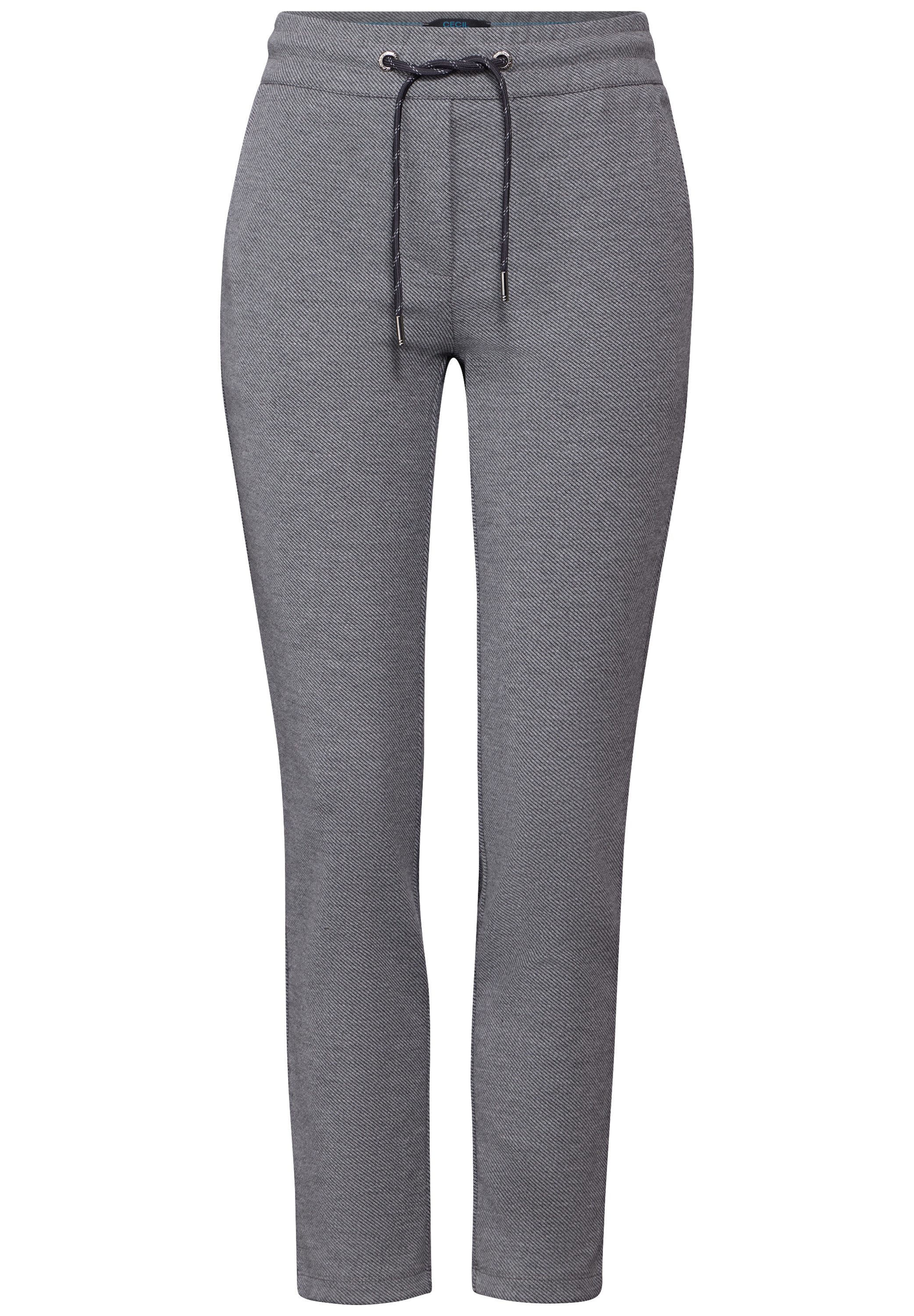 Cecil Stoffen broek in gemêleerde tricot-look