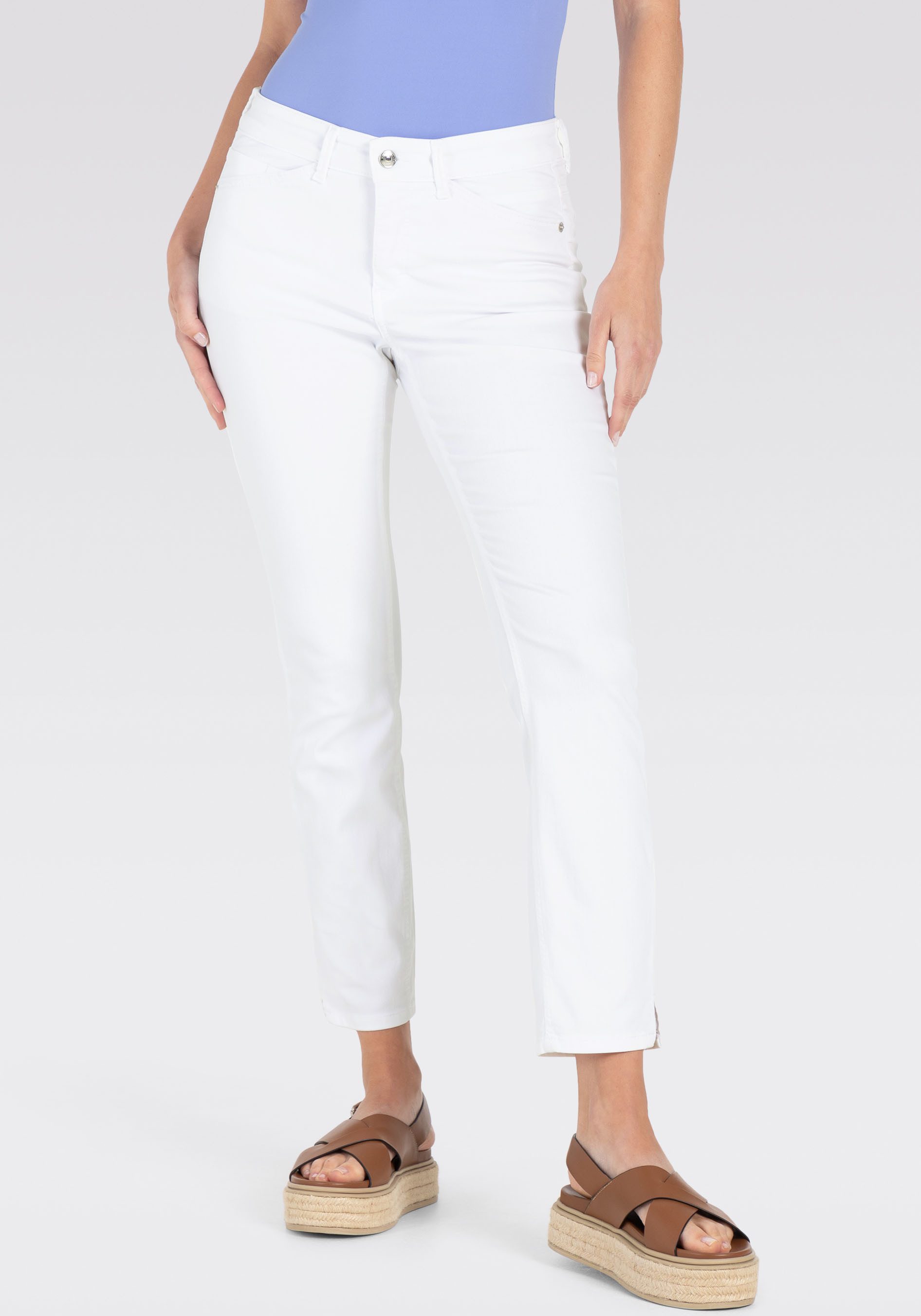 MAC 7/8 jeans Dream Summer verkort met splitje bij de zoom dames 7/8 jeans maat 32 wit