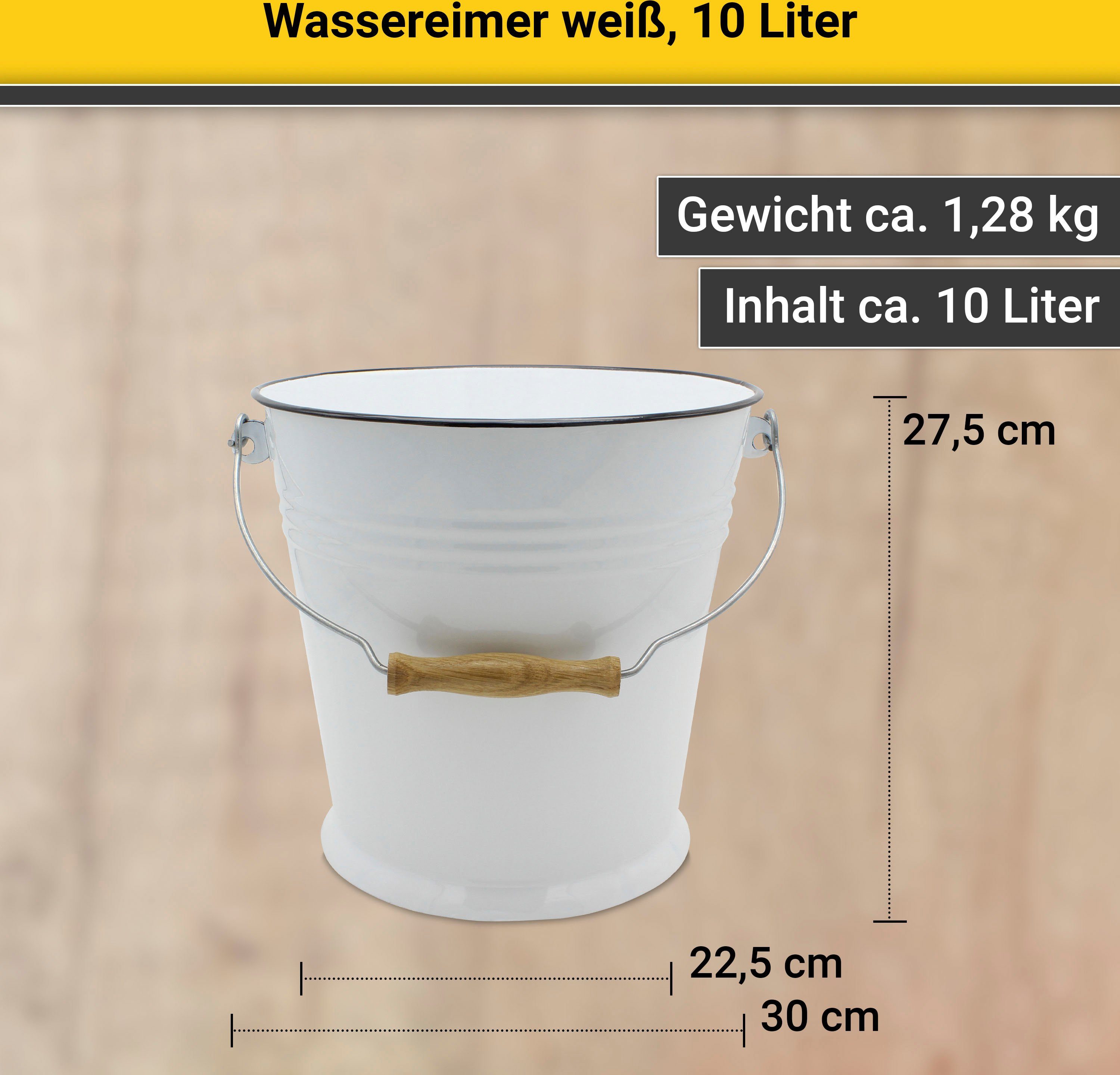 Krüger Schoonmaakemmer Emaille, 10 liter (1-delig)