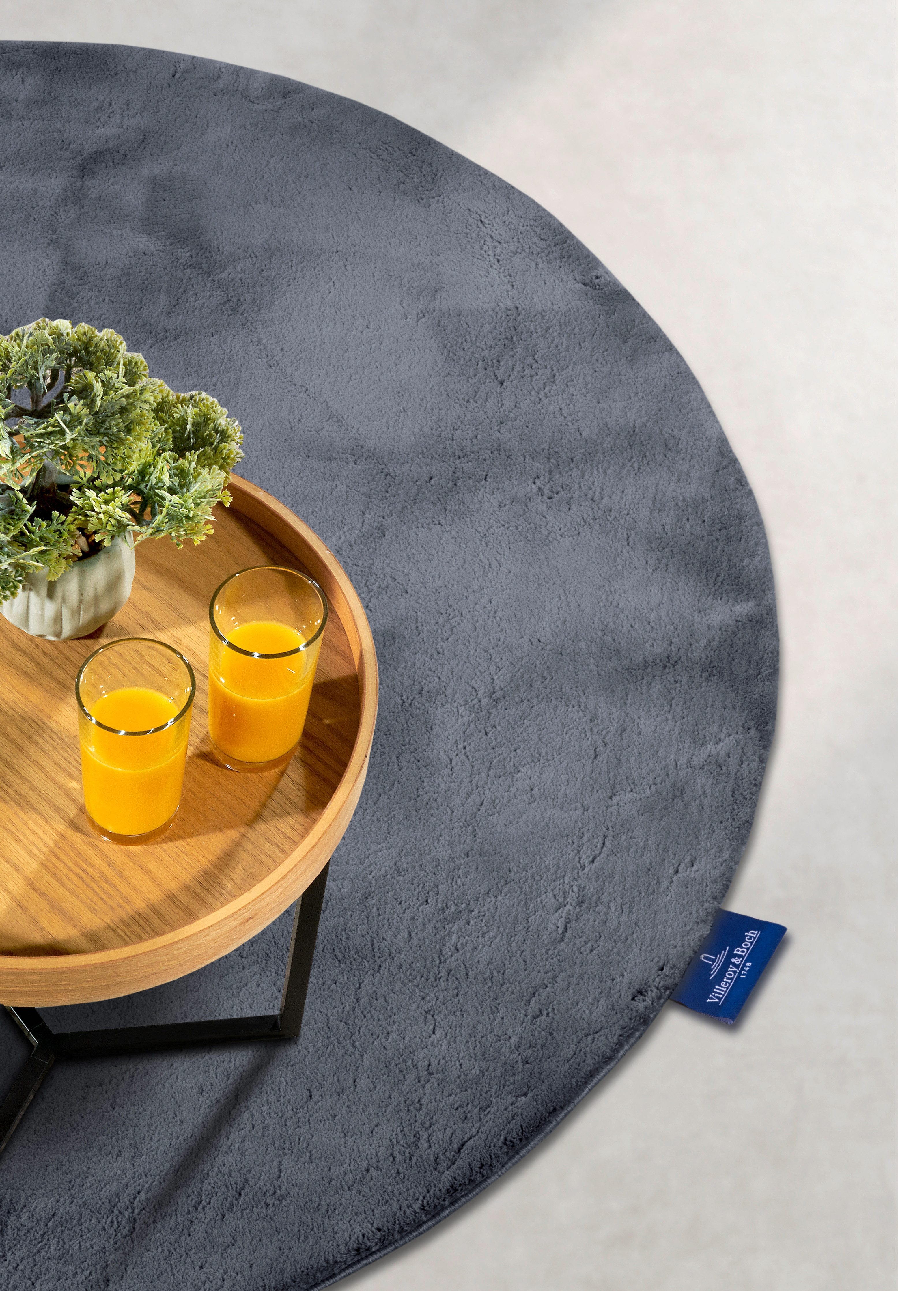 Villeroy & Boch Vloerkleed Leon Lange pool, shaggy, effen, pluizig, zacht, glanzend, modern, effen