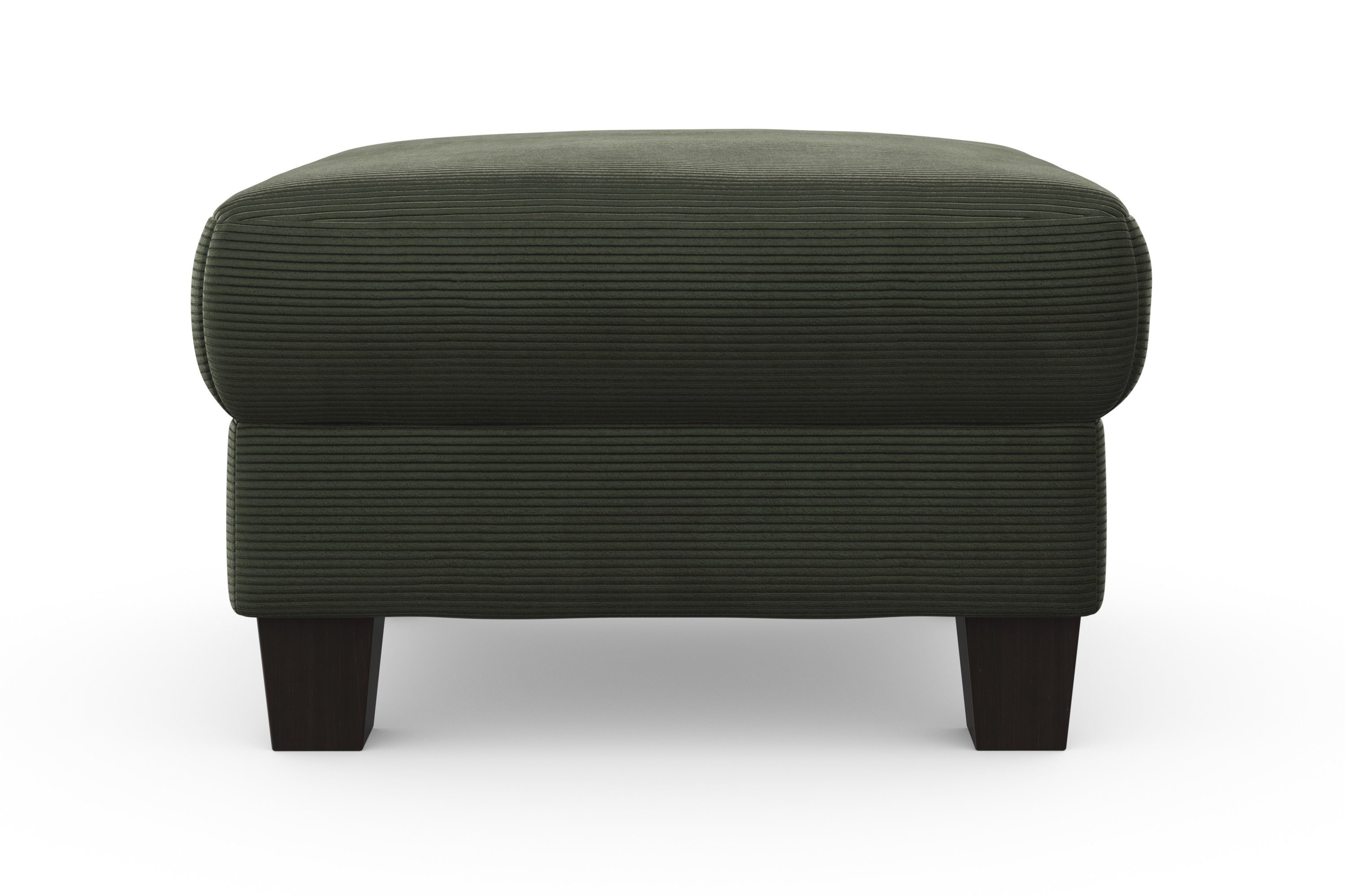 Home affaire Hocker Summer met bergruimte, cord-bekleding, wengékleurige houten poten