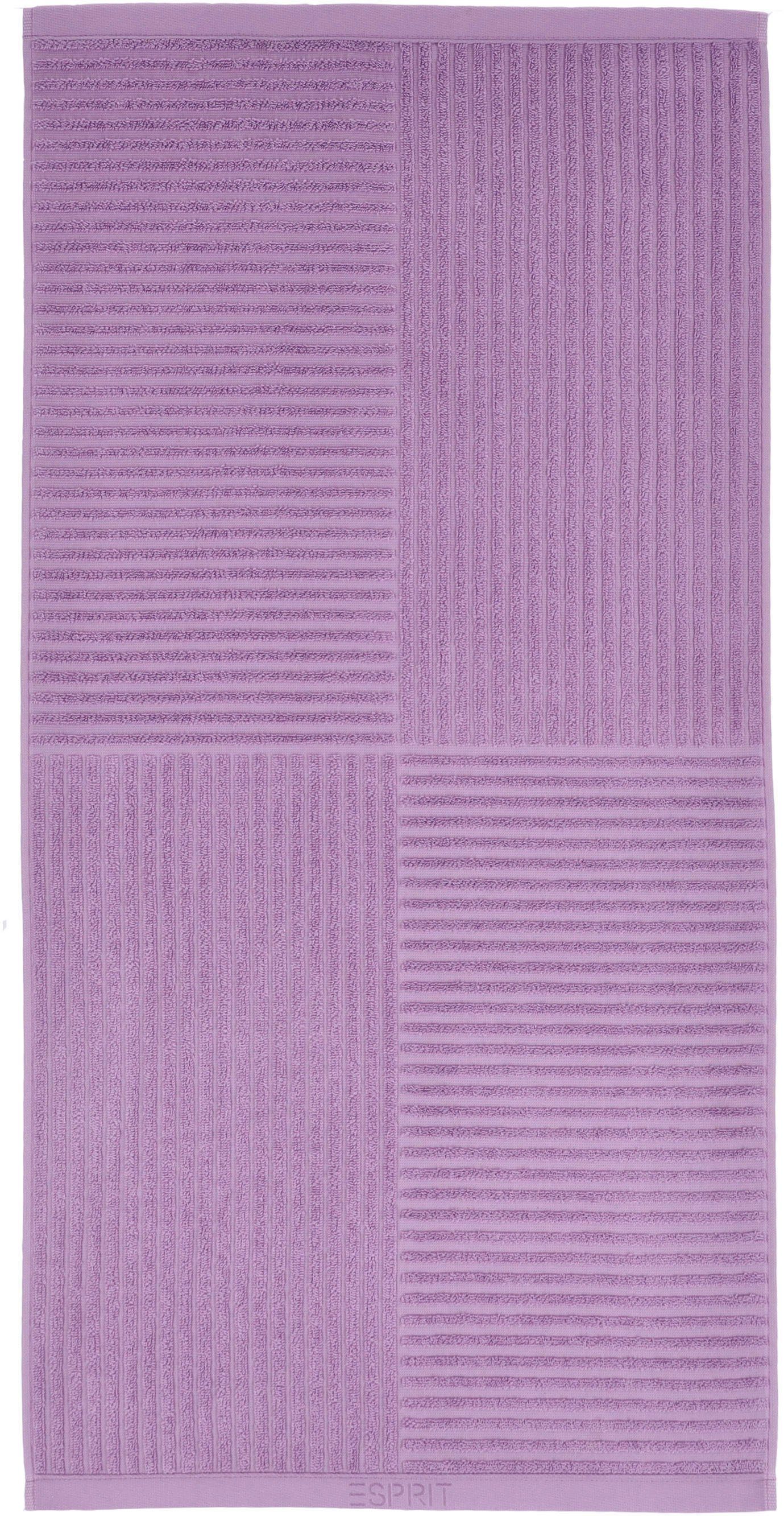 Esprit Handdoek Modern Lines met hoog-laag lijnstructuur (1 stuk)