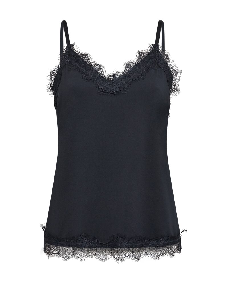 FREEQUENT Kanten top BICCO-ST met spaghettibandjes dames tops maat S blauw