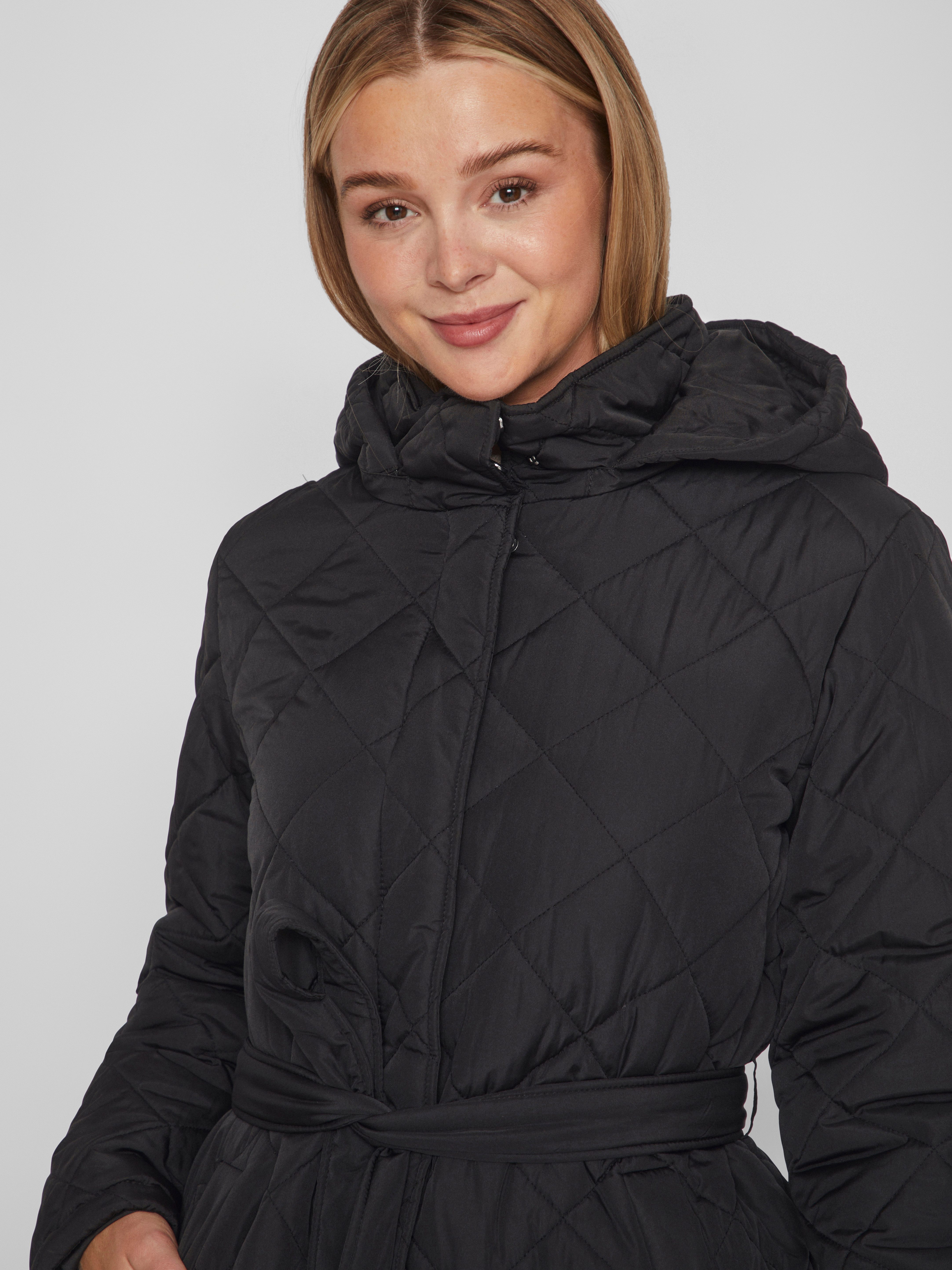 Vila Lange jas van imitatiebont VIKANTE QUILTED L/S COAT - NOOS