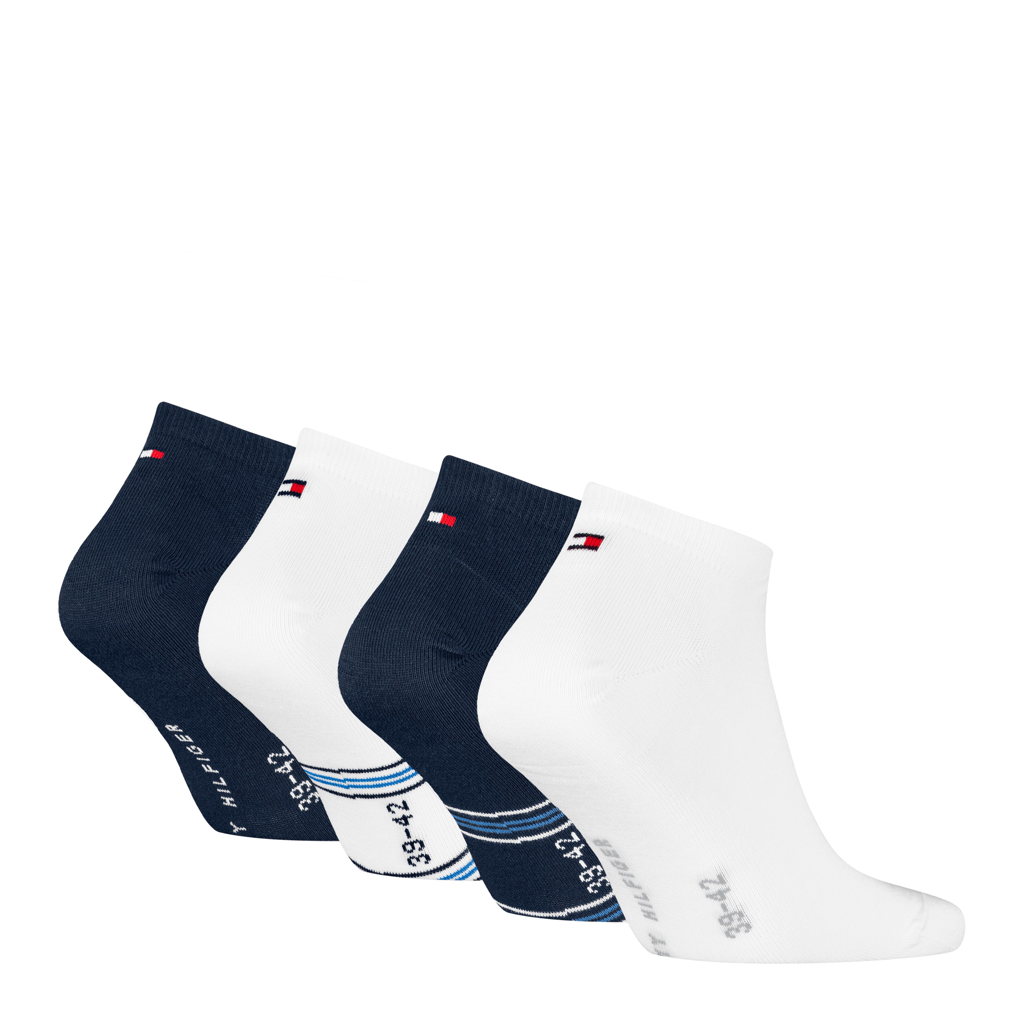 Tommy Hilfiger Sokken TH MEN SNEAKER 4P GIFTBOX met opvallende logo-opdruk (4 paar)