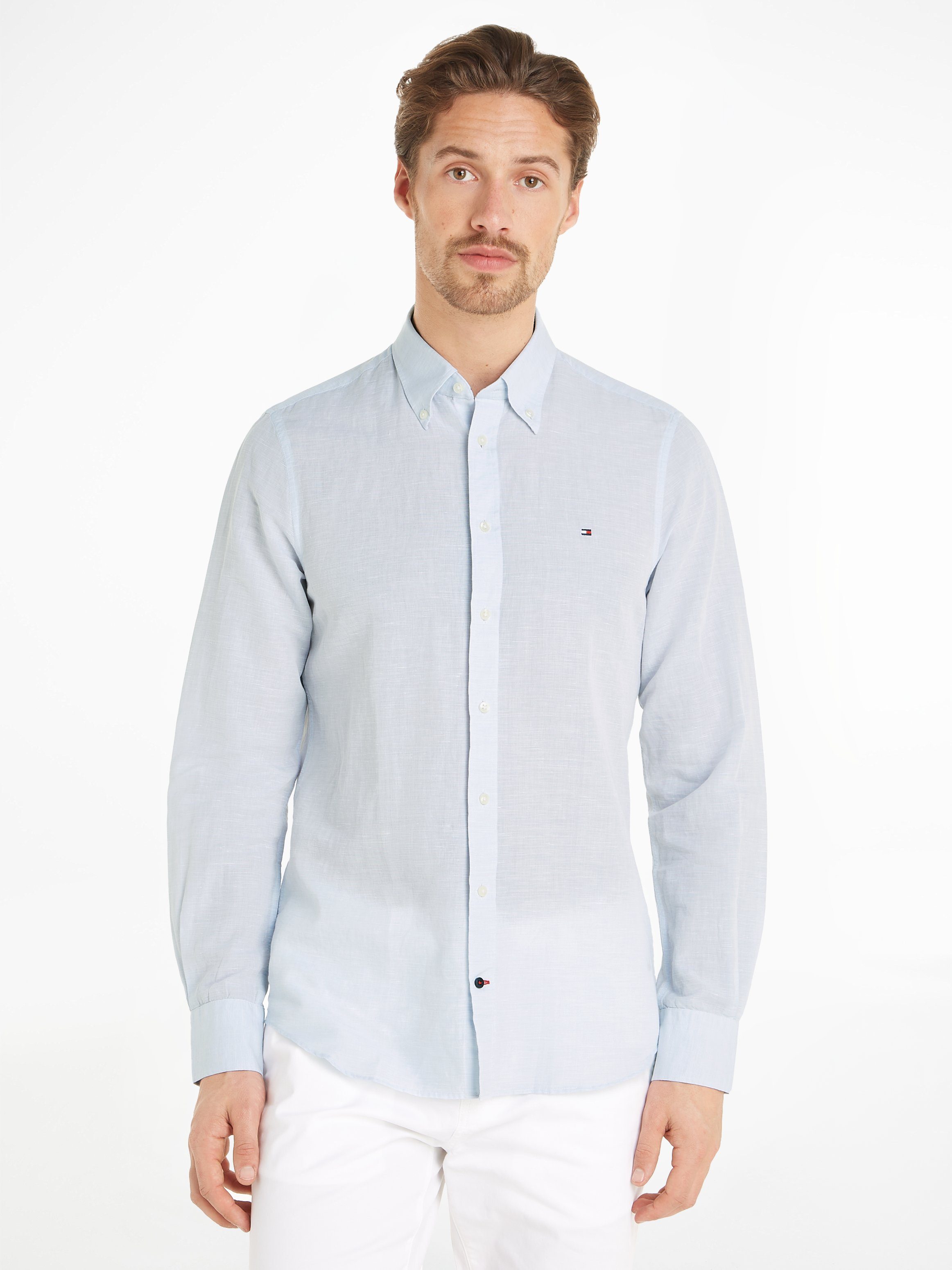 Tommy Hilfiger Overhemd met lange mouwen CL W-CO LINEN SOLID SF SHIRT