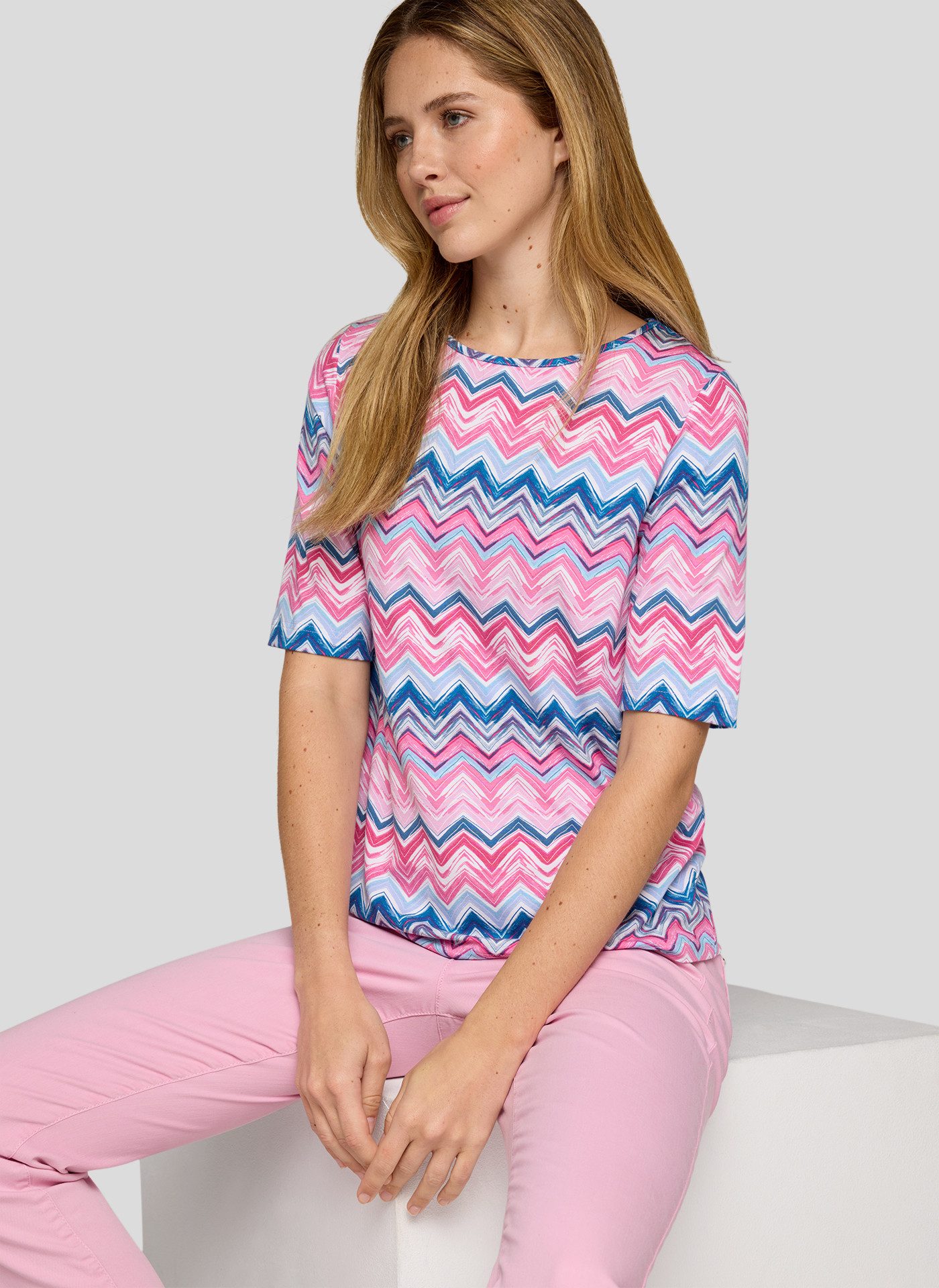 Rabe Shirt met ronde hals met grafisch patroon