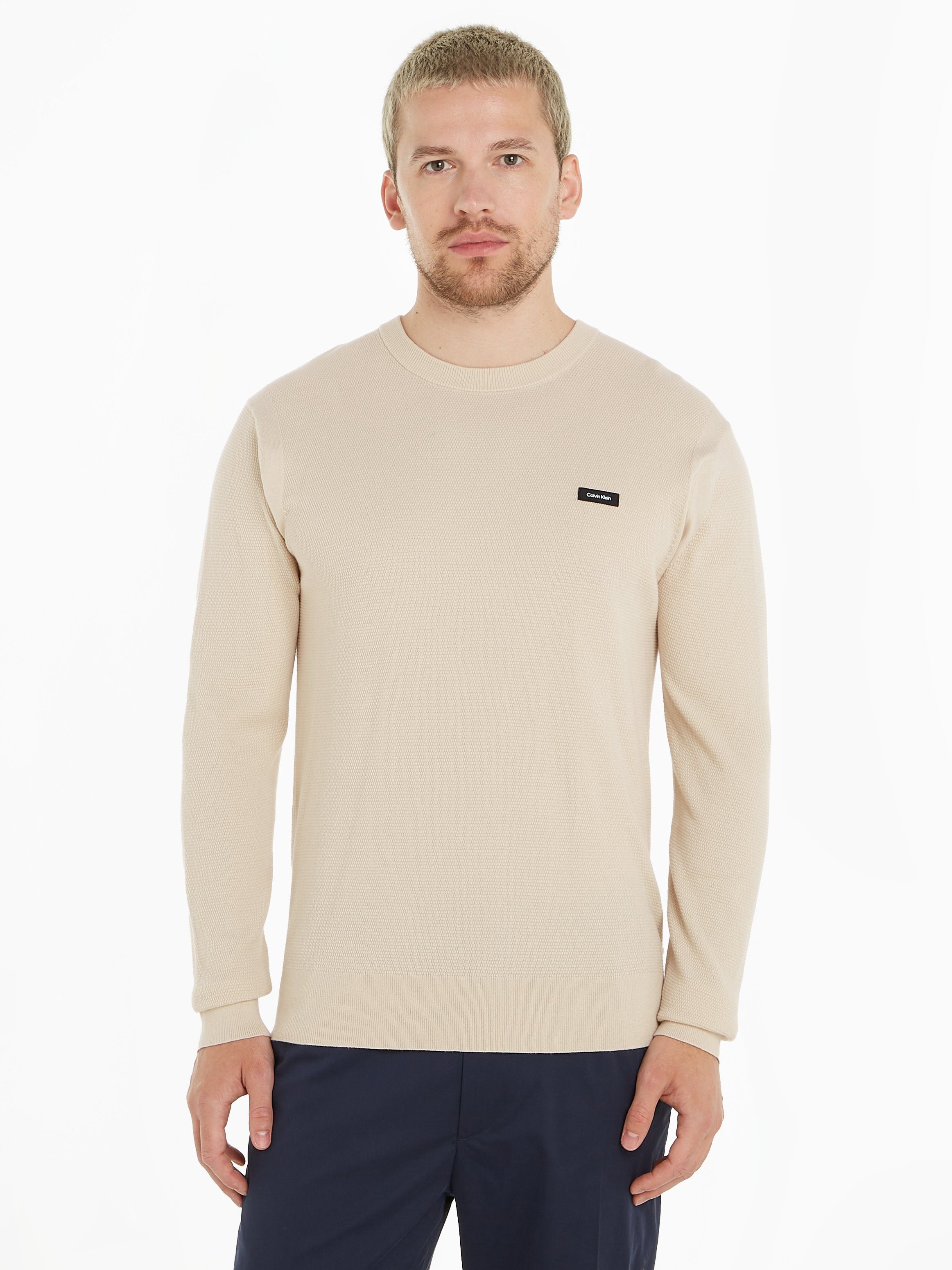 Calvin Klein Trui met ronde hals TEXTURED CN SWEATER