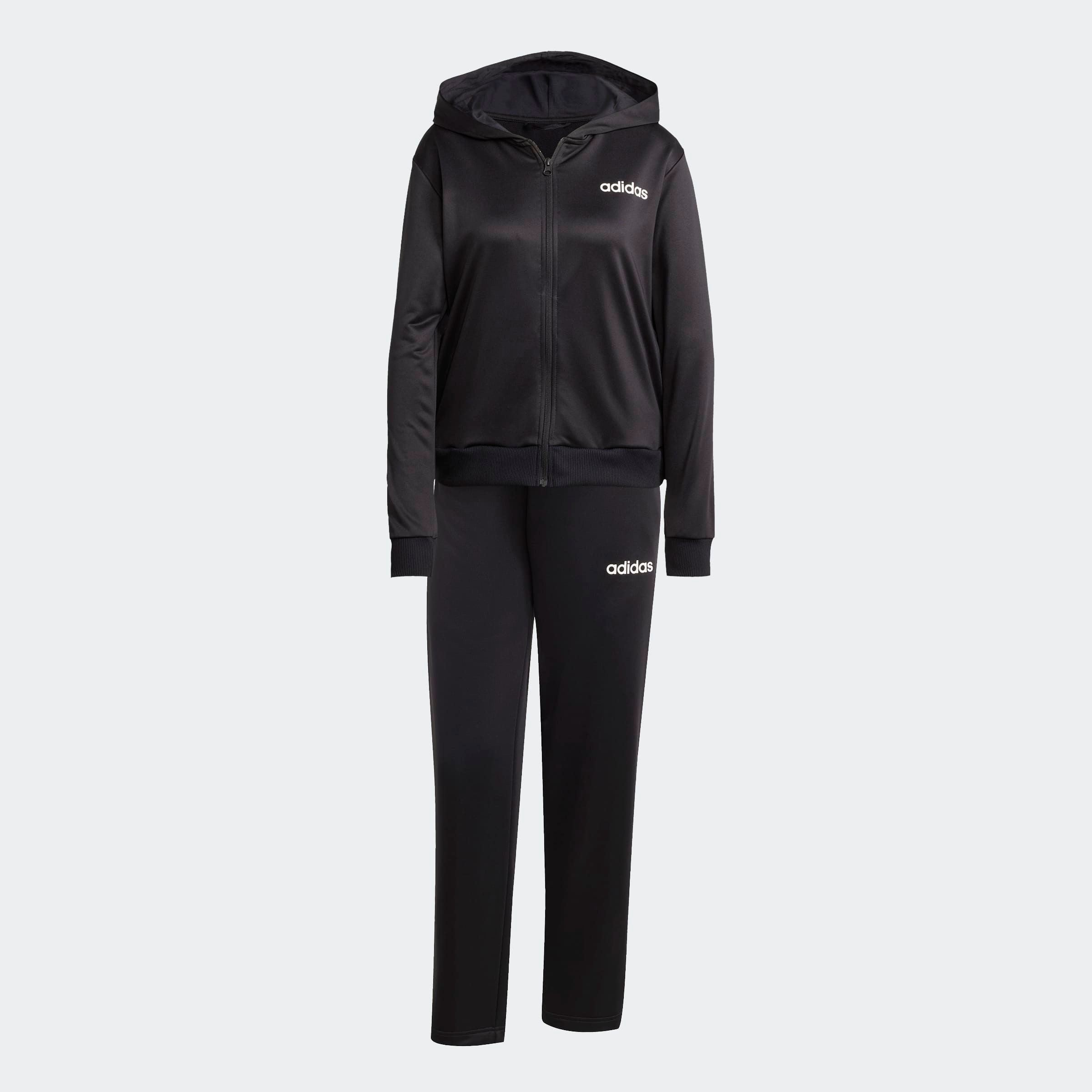 adidas Sportswear Trainingspak W LINEAR TS Trainingsjack met capuchon, trainingspak (2-delig)