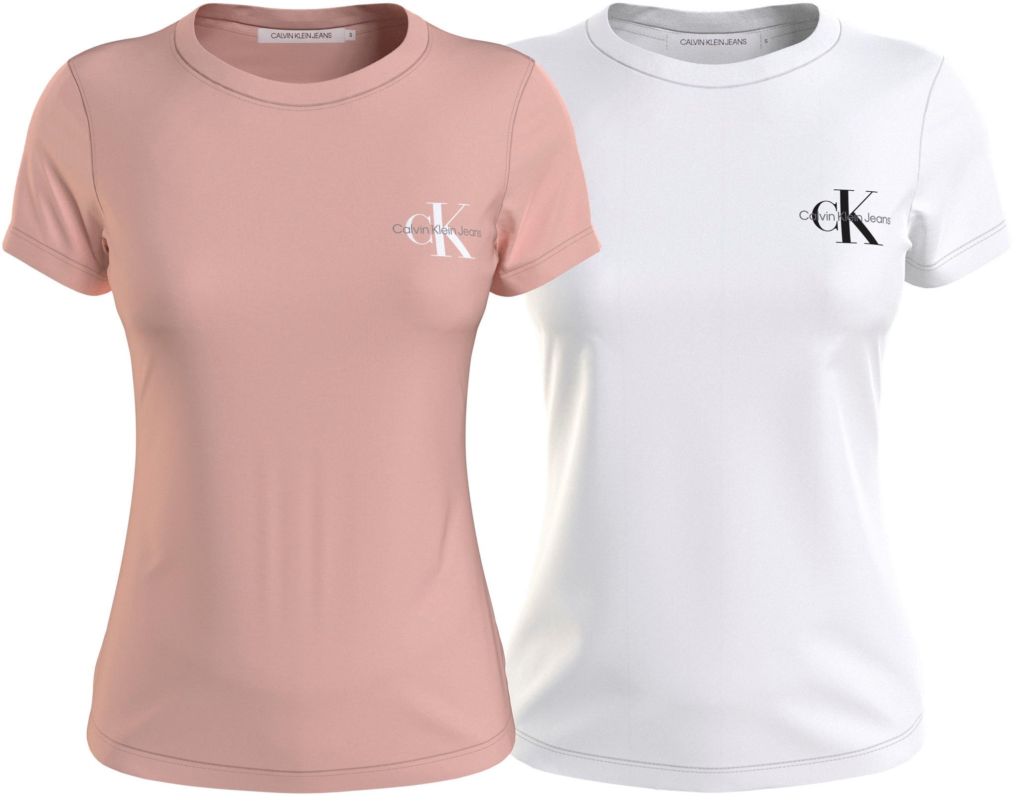 Calvin Klein Jeans Plus T-shirt PLUS 2-PACK MONOLOGO SLIM TEE (set)? Bestel  nu bij | OTTO