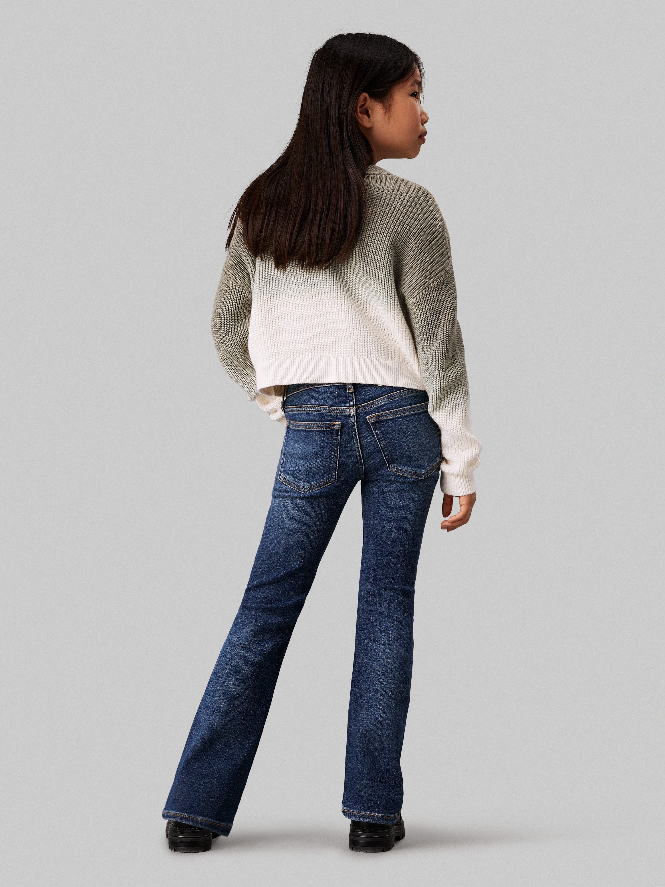 Calvin Klein Wijd uitlopende jeans MR FLARE DARK BLUE DENIM voor kinderen tot 16 jaar