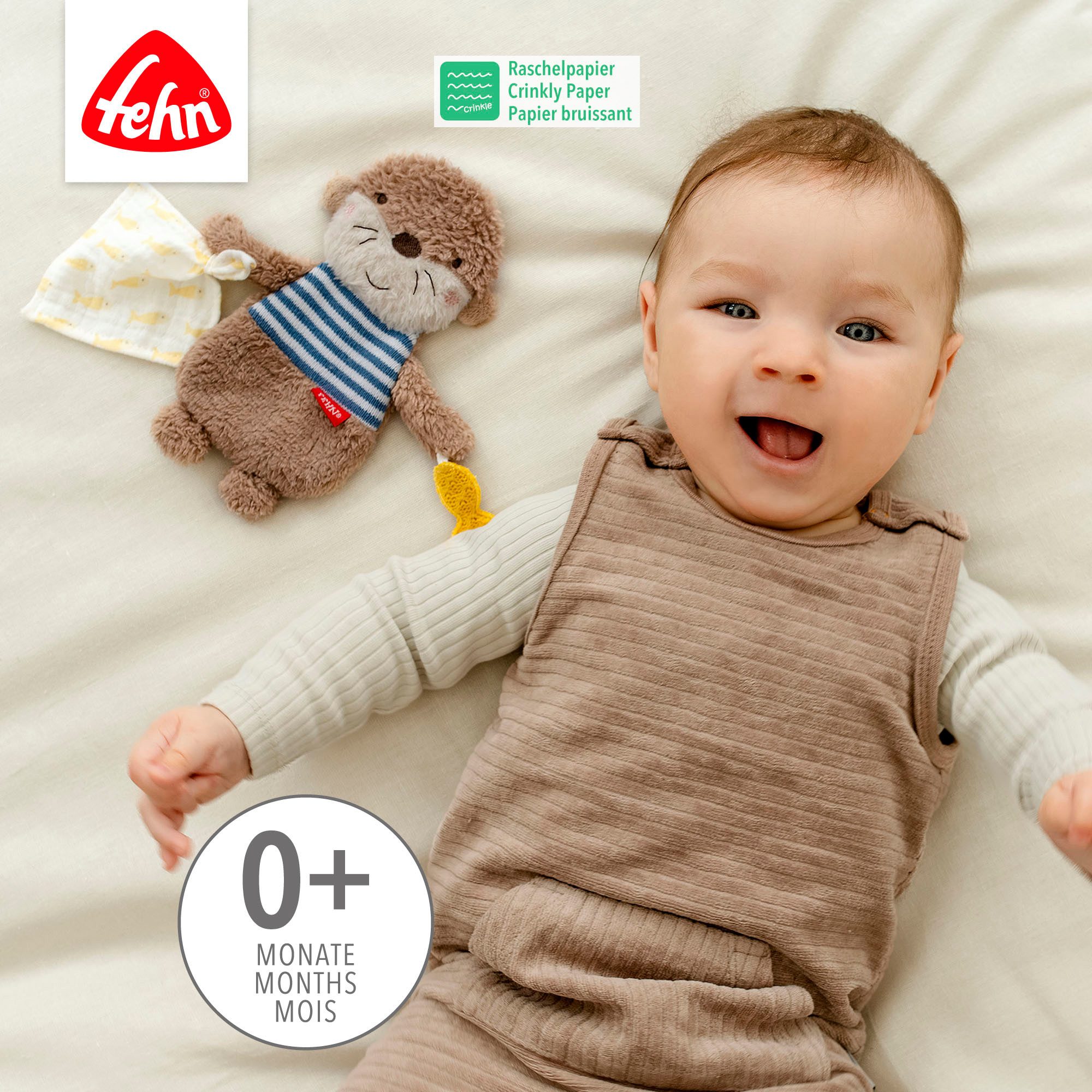 Fehn Grijpspeeltje Otter Theo, knisper-Otter