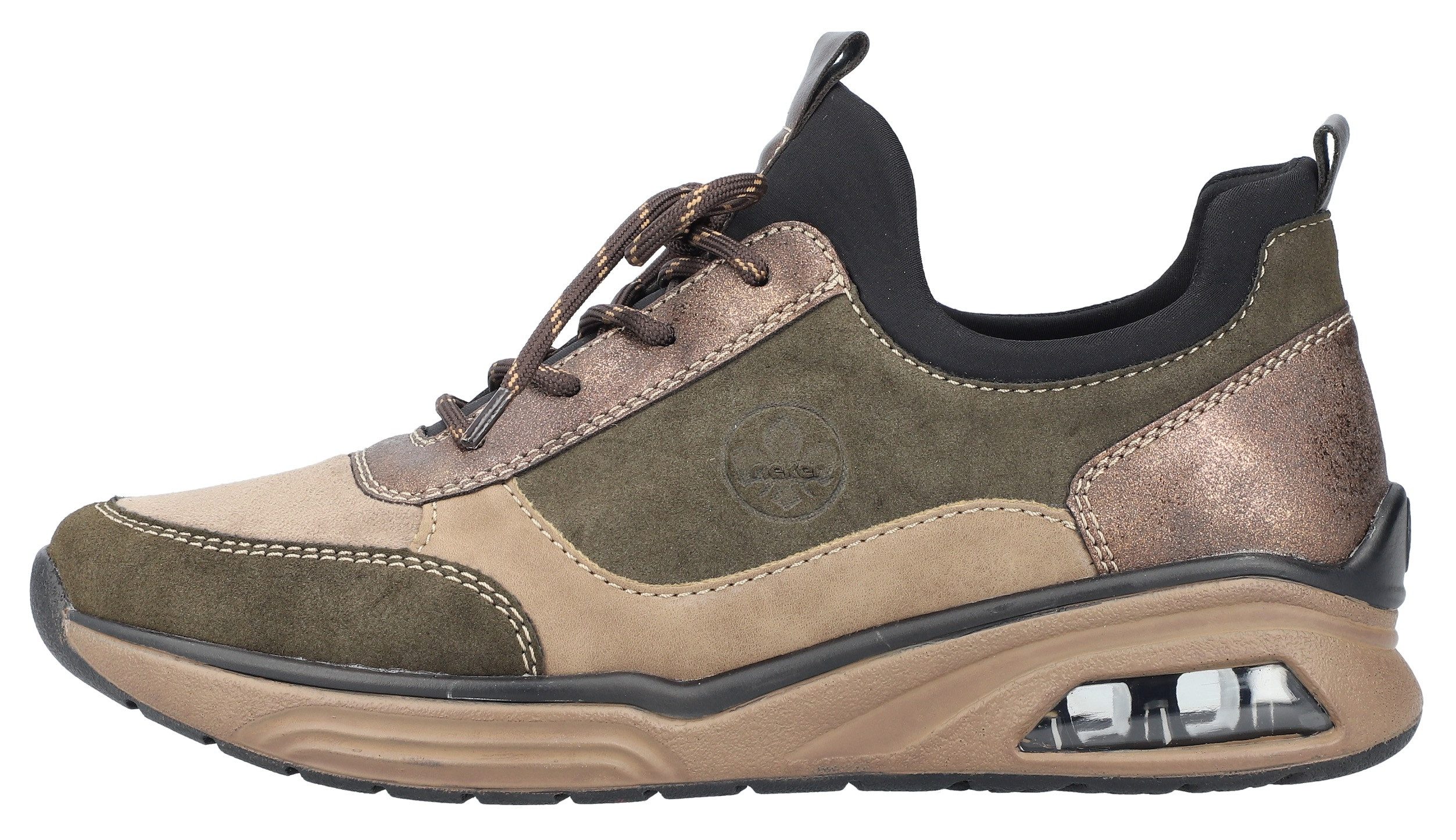 Rieker Slip-on sneakers , instapschoen, lage schoen, vrijetijdsschoen met praktische trekbanden