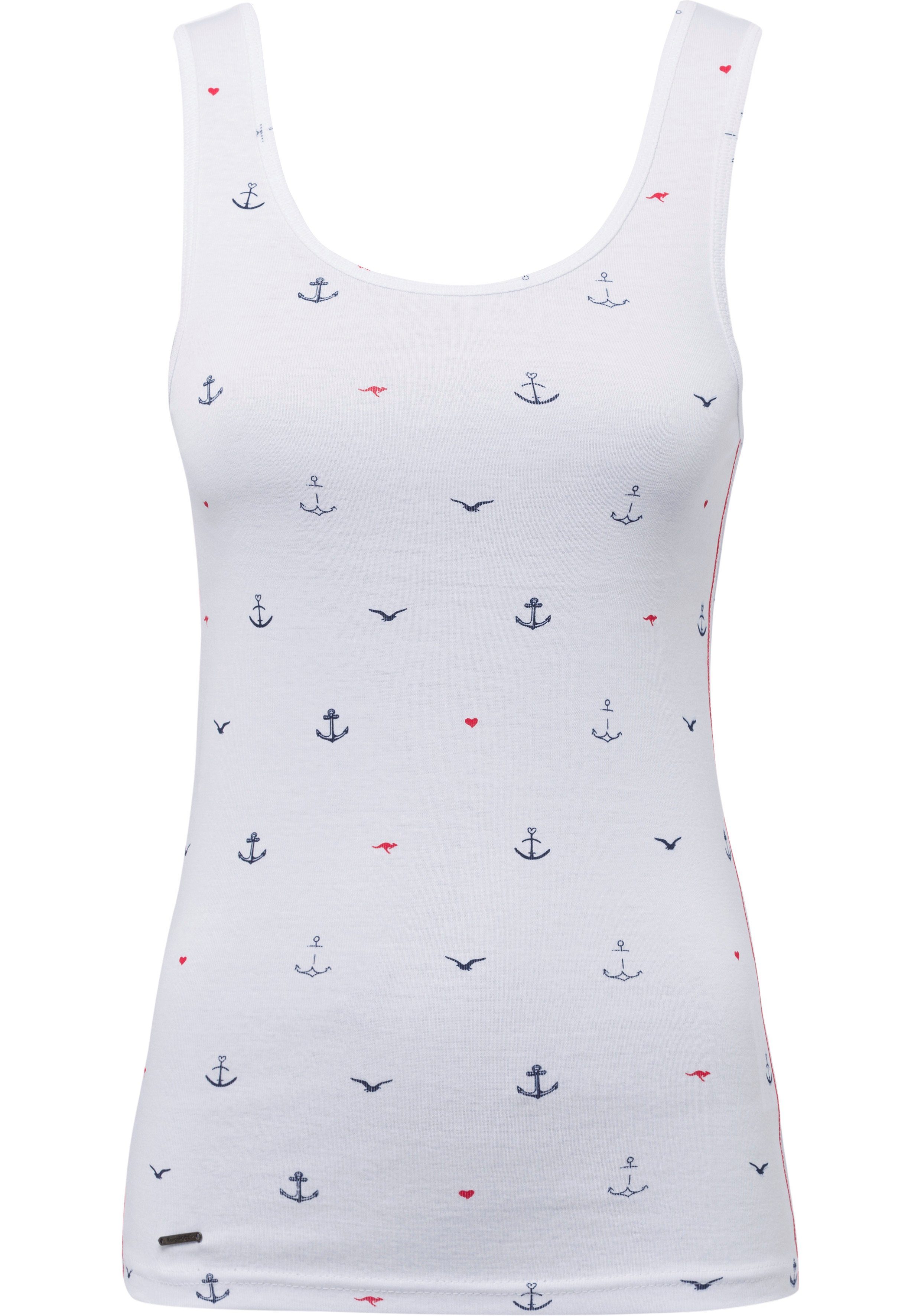 KangaROOS Geribde tanktop in een set van 2 - 1x uni + 1x gedessineerd (set, 2-delig, 2 stuks)