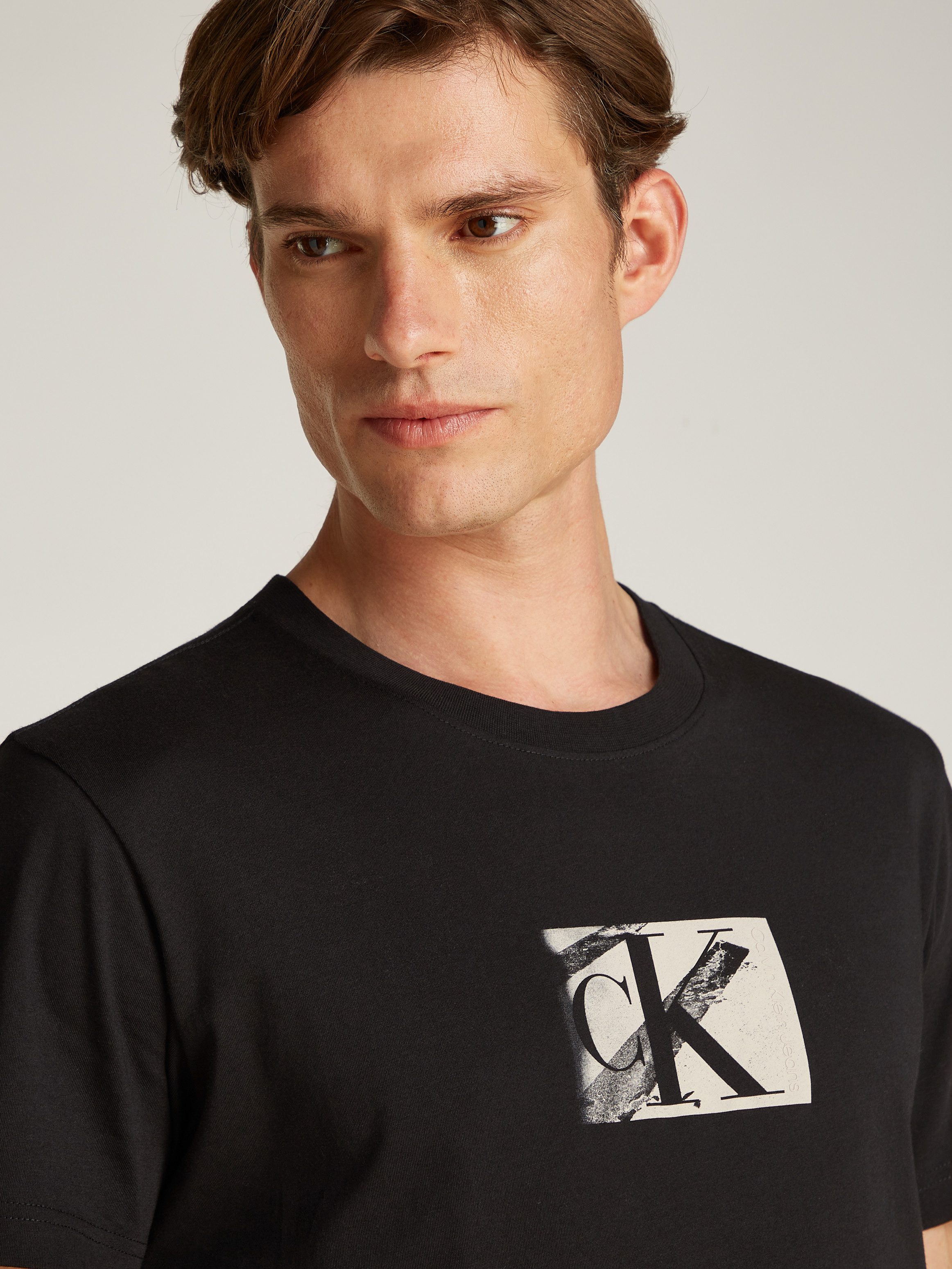 Calvin Klein Shirt met ronde hals SMALL CK BOX TEE
