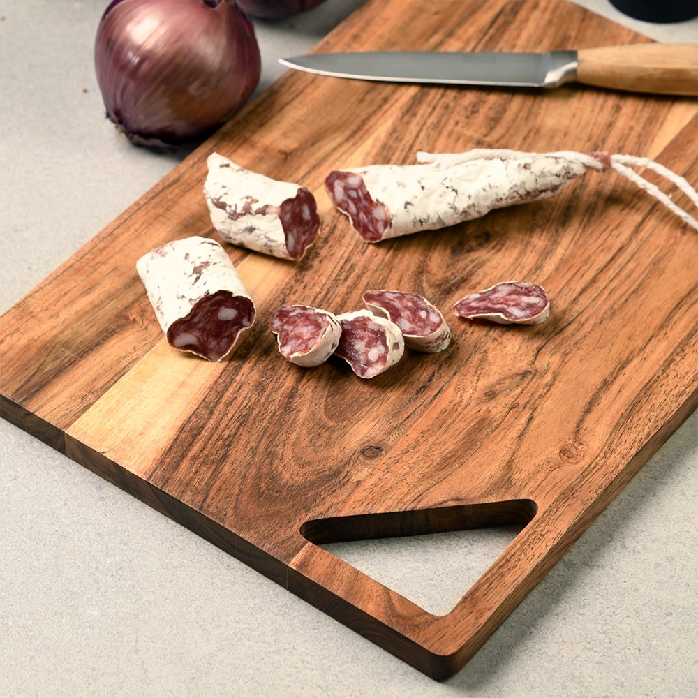 KESPER for kitchen & home Snijplank Plank met uitsparing, acacia, FSC (1 stuk)