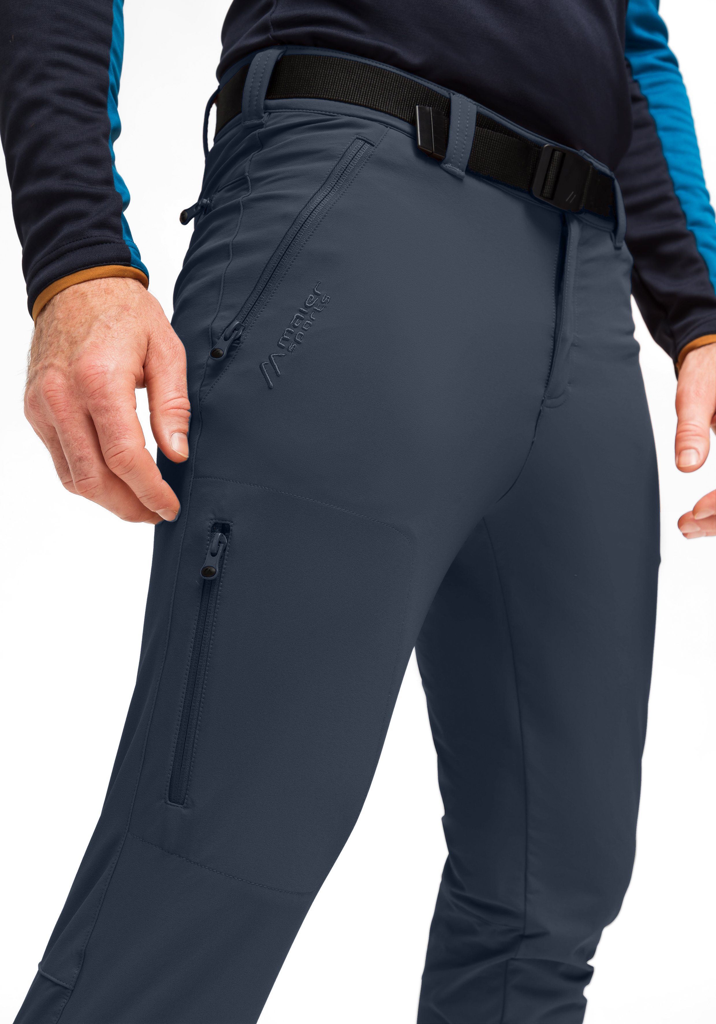 Maier Sports Functionele broek Naturno slim Heren wandbroek, elastische trekkingbroek, 4 zakken, Slim Fit