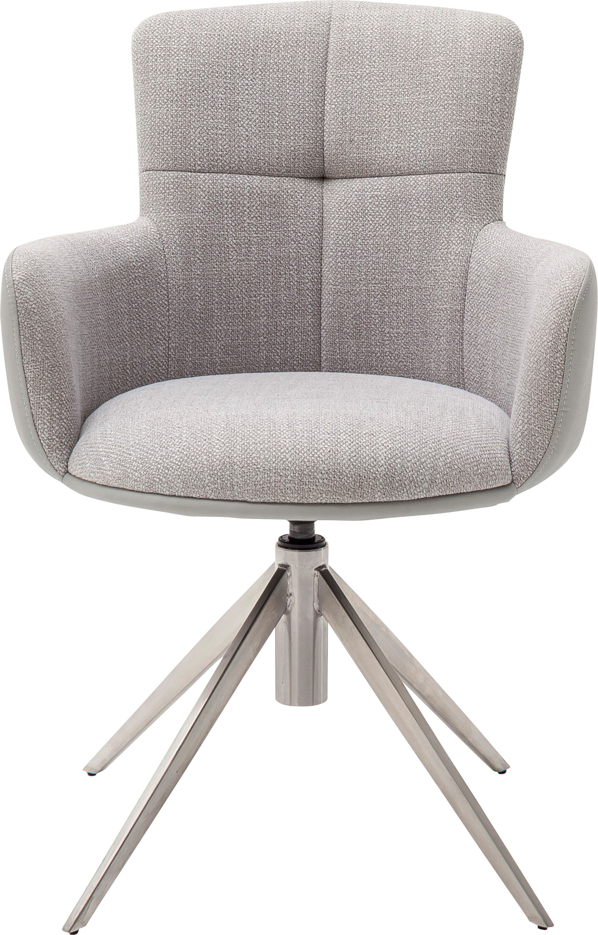 MCA furniture Eetkamerstoel Mecana set van 2 materialenmix, stoel 360° draaibaar met nivellering, tot 120 kg (set, 2 stuks)