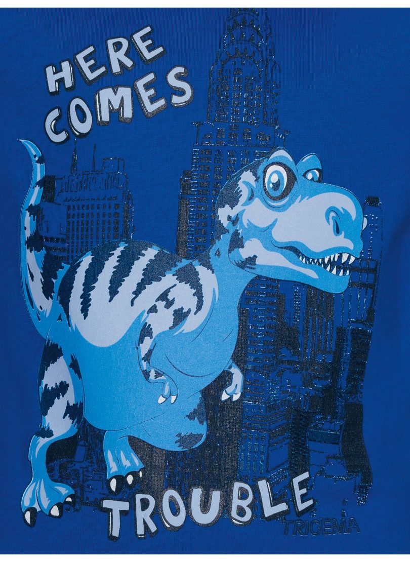 Trigema T-shirt TRIGEMA T-shirt met grote dino-printmotief (1-delig)