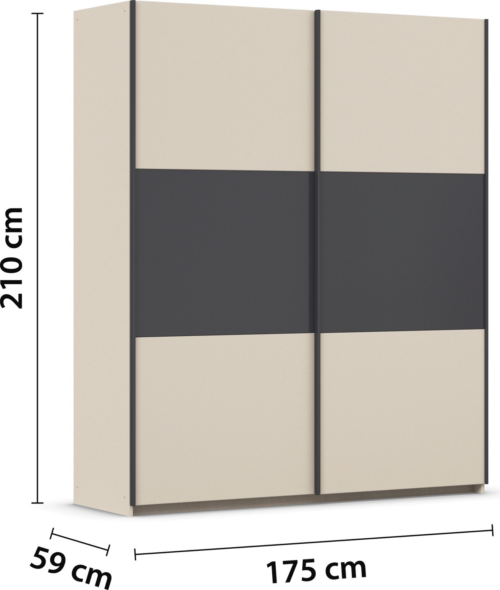 rauch Zweefdeurkast Kledingkast kast garderobe garderobekast waskast NEO met een royale opbergruimte en vele verschillende kleurencombinaties