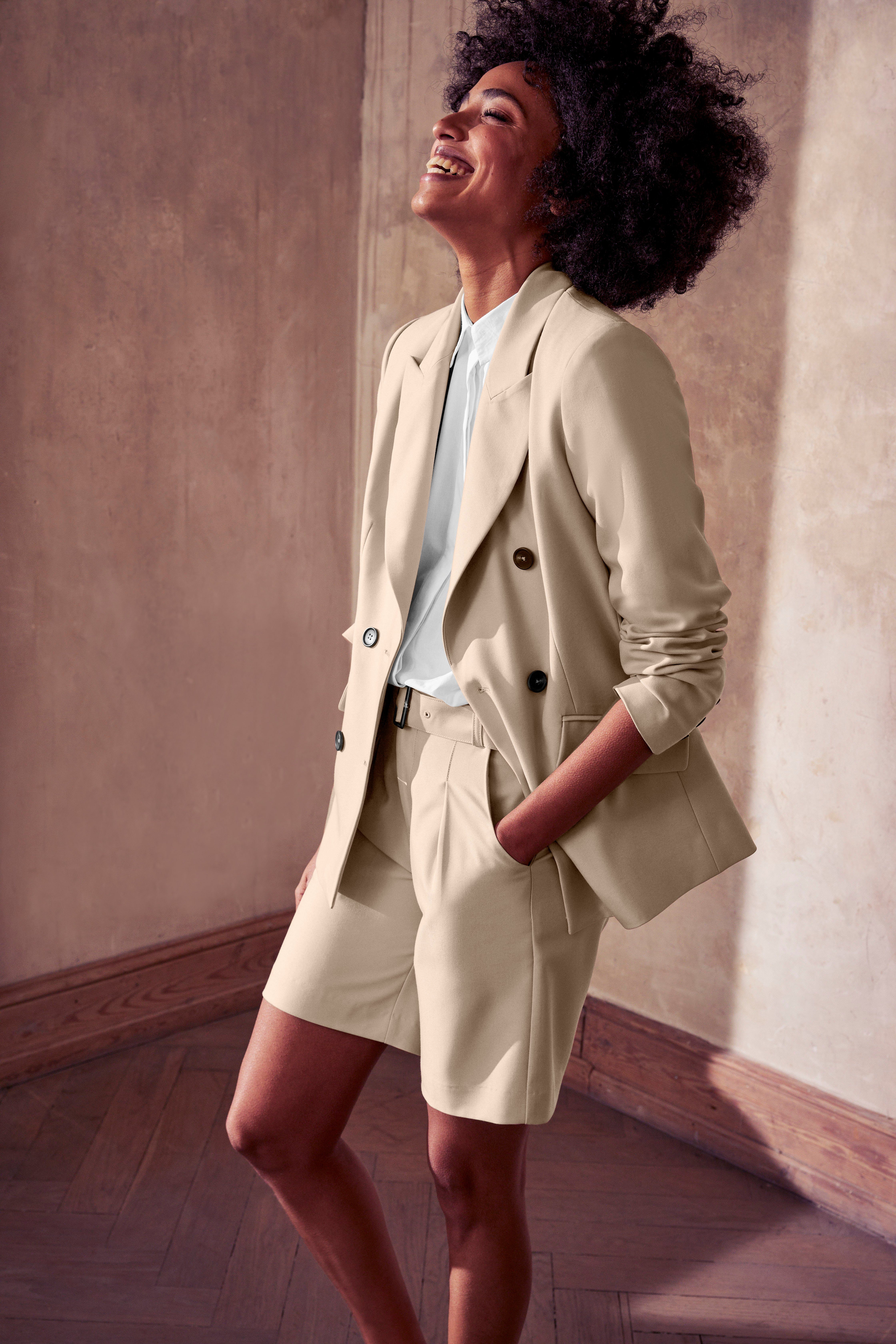 HECHTER PARIS Blouse met korte mouwen met doorknoopsluiting