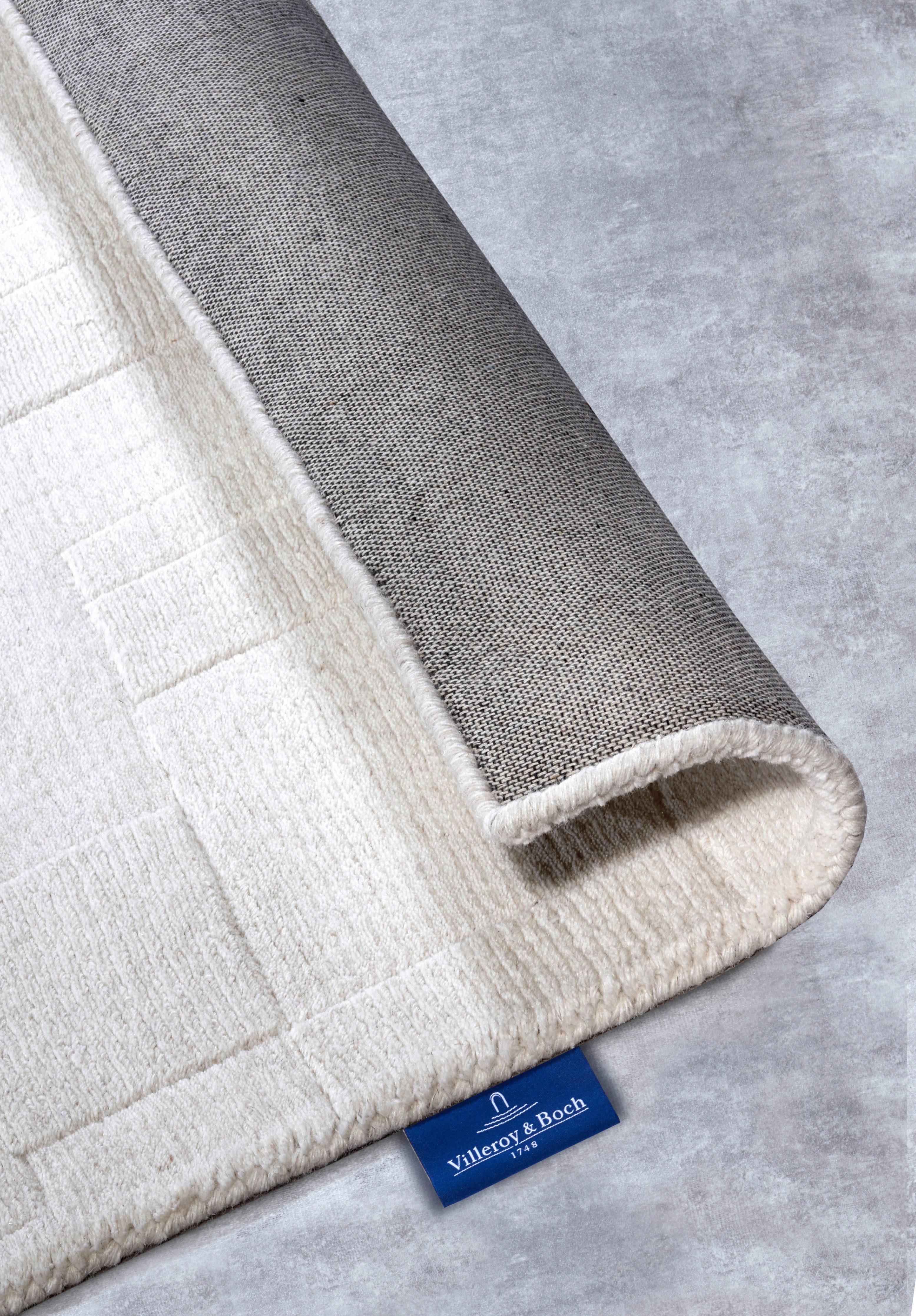 Villeroy & Boch Wollen kleed Wilhelmine Loper, handgeweven, wol, natuur, woonkamer, geometrie, boho