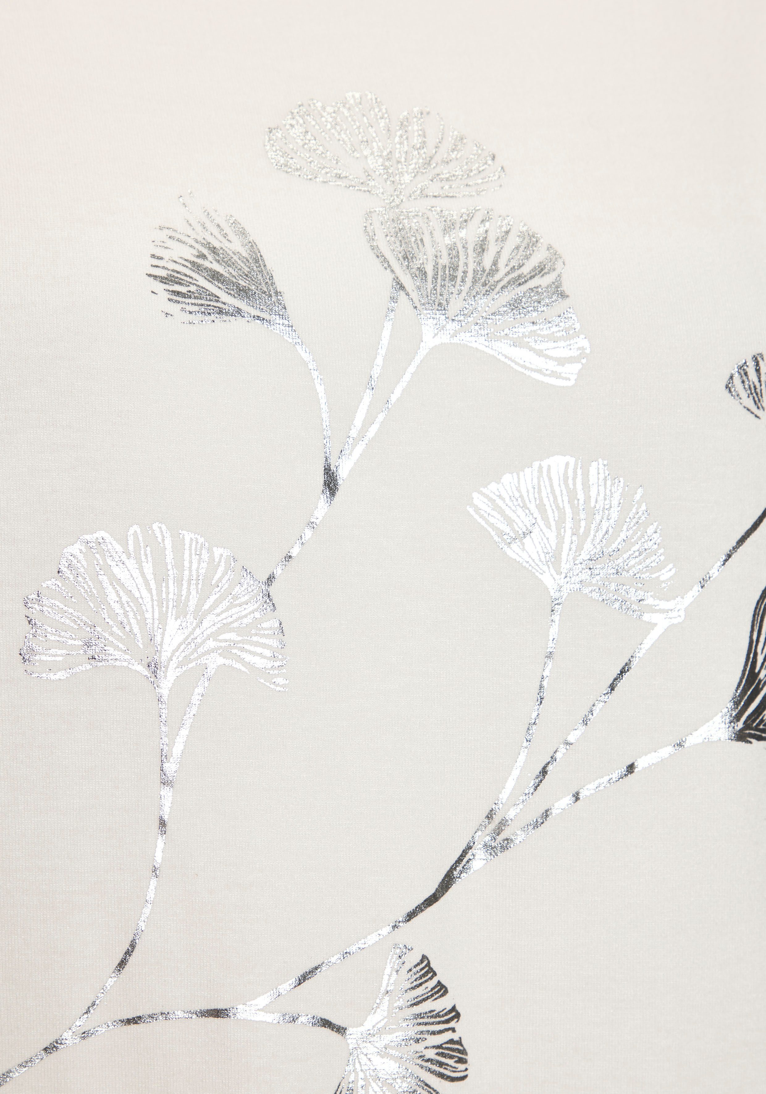 Lascana Shirt met korte mouwen Met glinsterende bloemenprint van elastische viscosekwaliteit