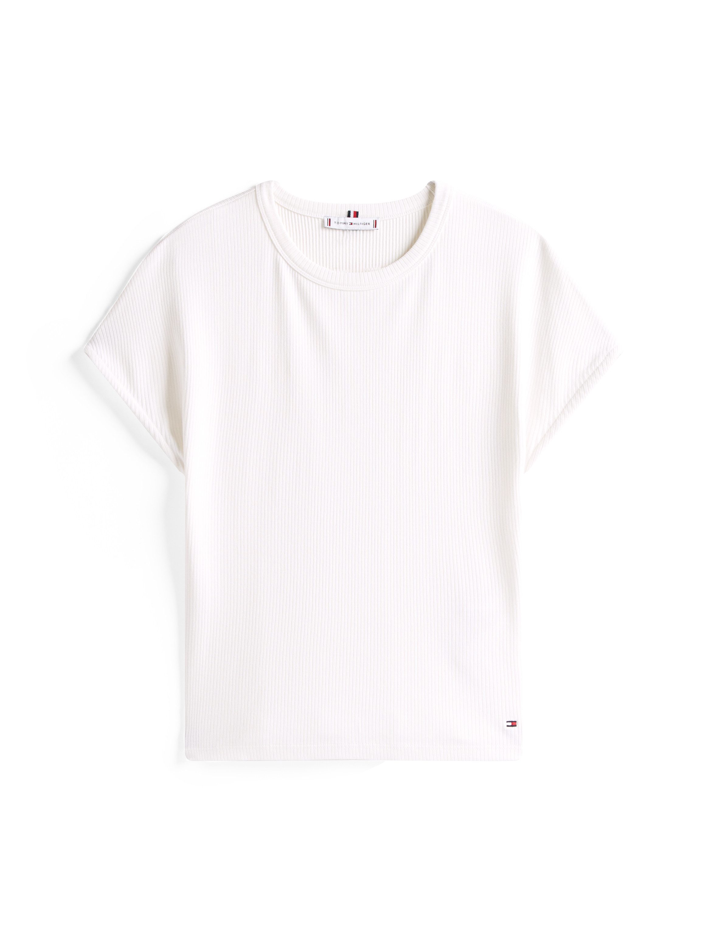 Tommy Hilfiger Shirt met korte mouwen 5X2 RIB SLIM C-NK CAP SLV TEE