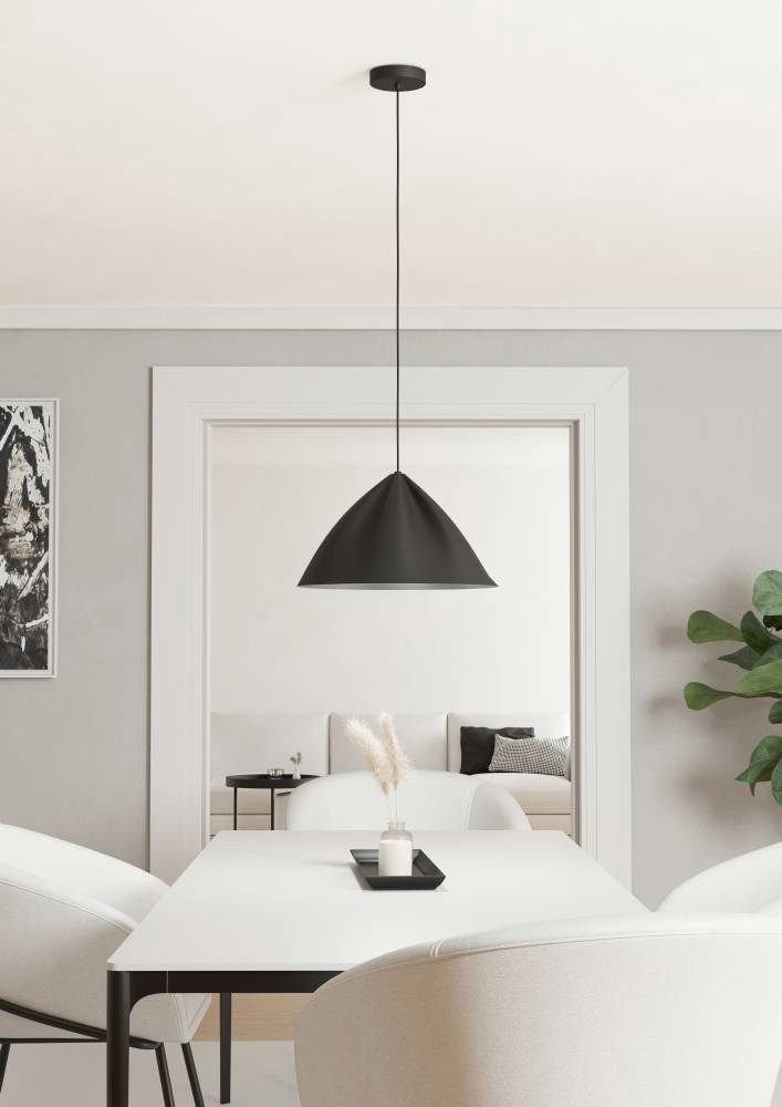 EGLO Hanglamp PODERE Hanglamp, metaal in zwart, hanglamp met E27 fitting, Ø 42,5 cm (1 stuk) hanglampen zwart